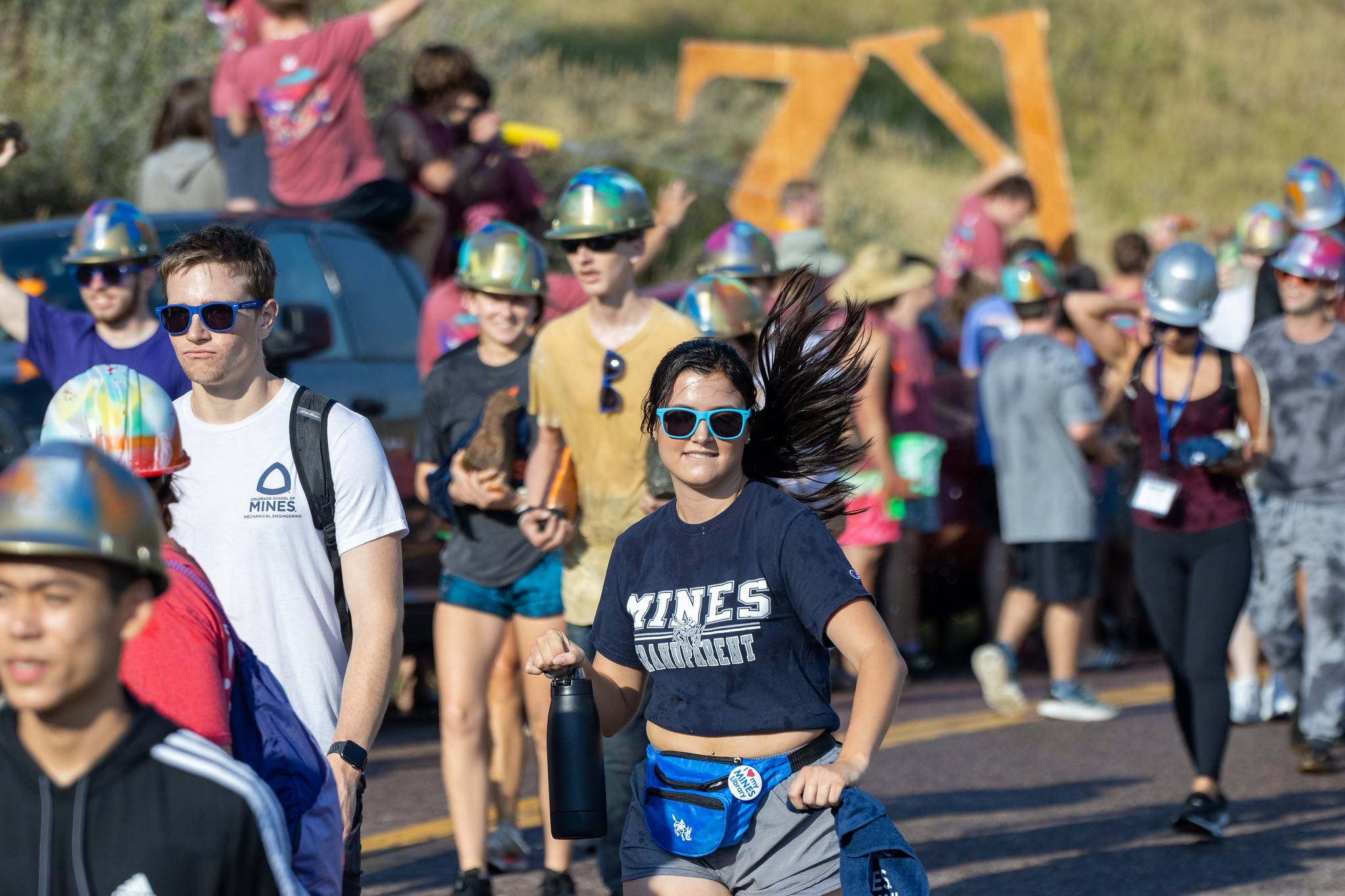 Colorado School Of Mines, hard hats, sunglasses, Full HD Desktop Wallpaper