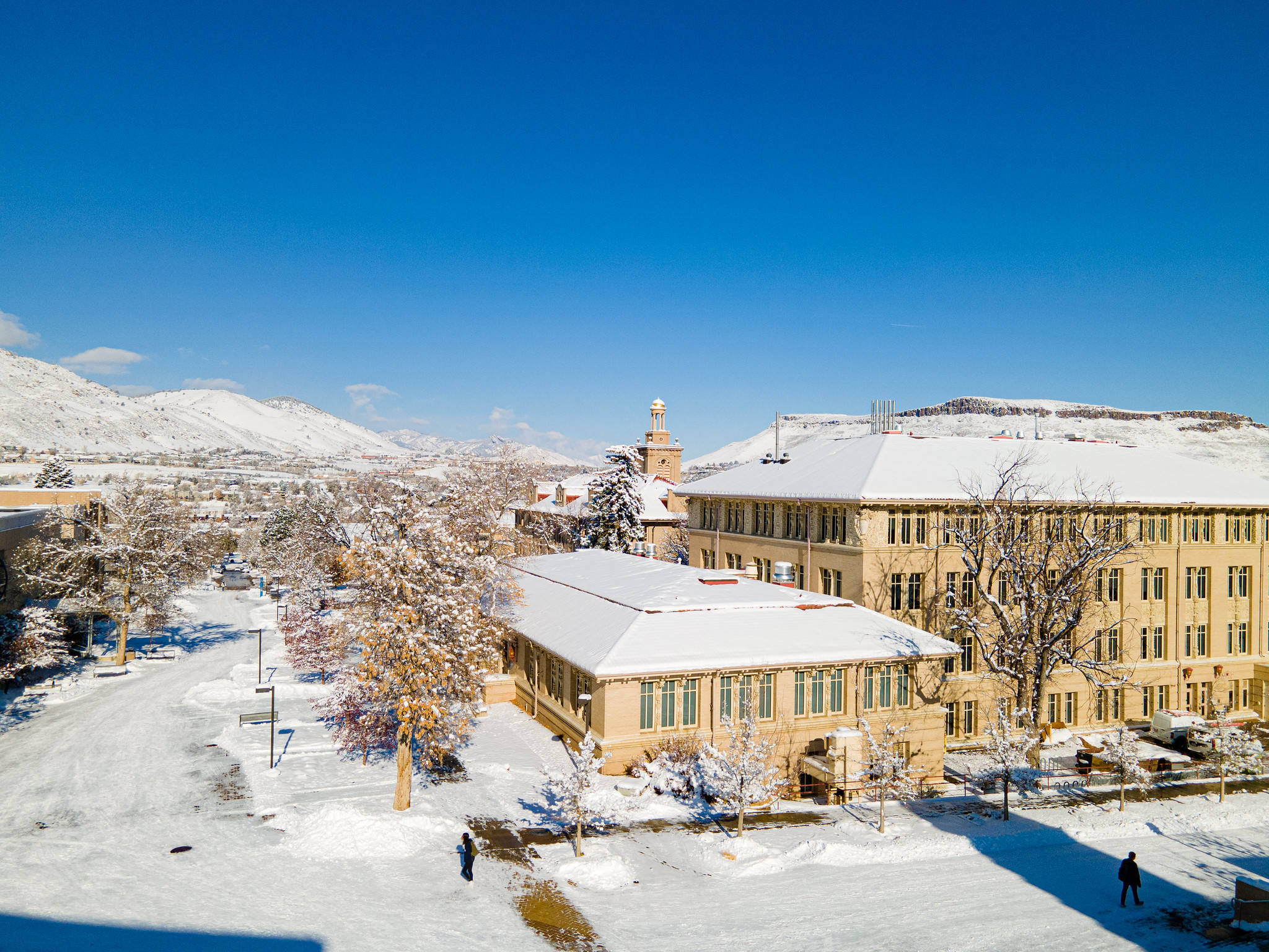Colorado School Of Mines, winter campus, snow, Full HD Desktop Wallpaper