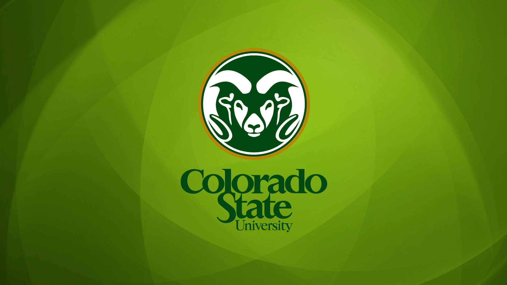 Colorado State University, ram mascot, vibrant green gradient background, Full HD Desktop Wallpaper
