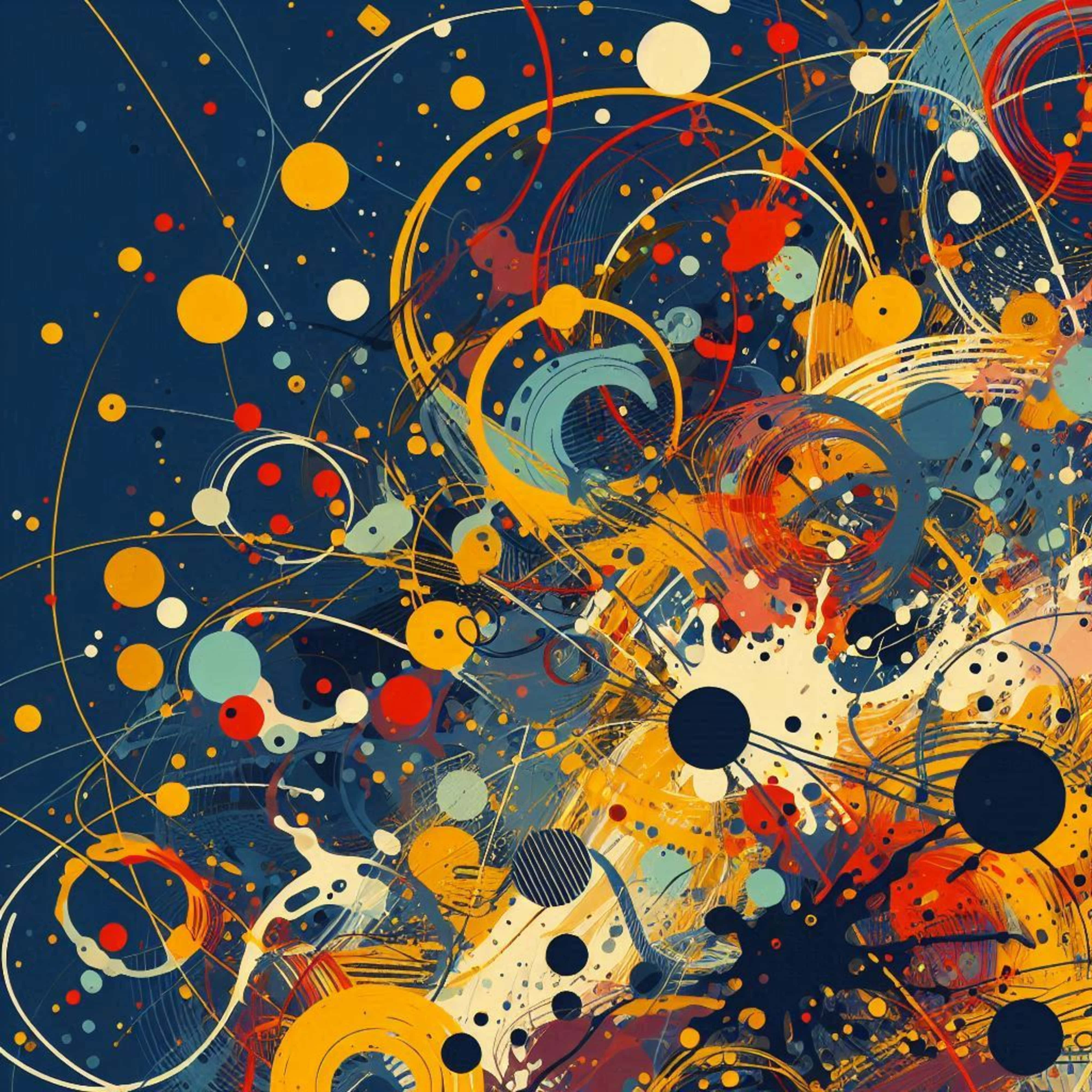 abstract vector background, vibrant abstract artwork, swirling lines, 4K Desktop Wallpaper