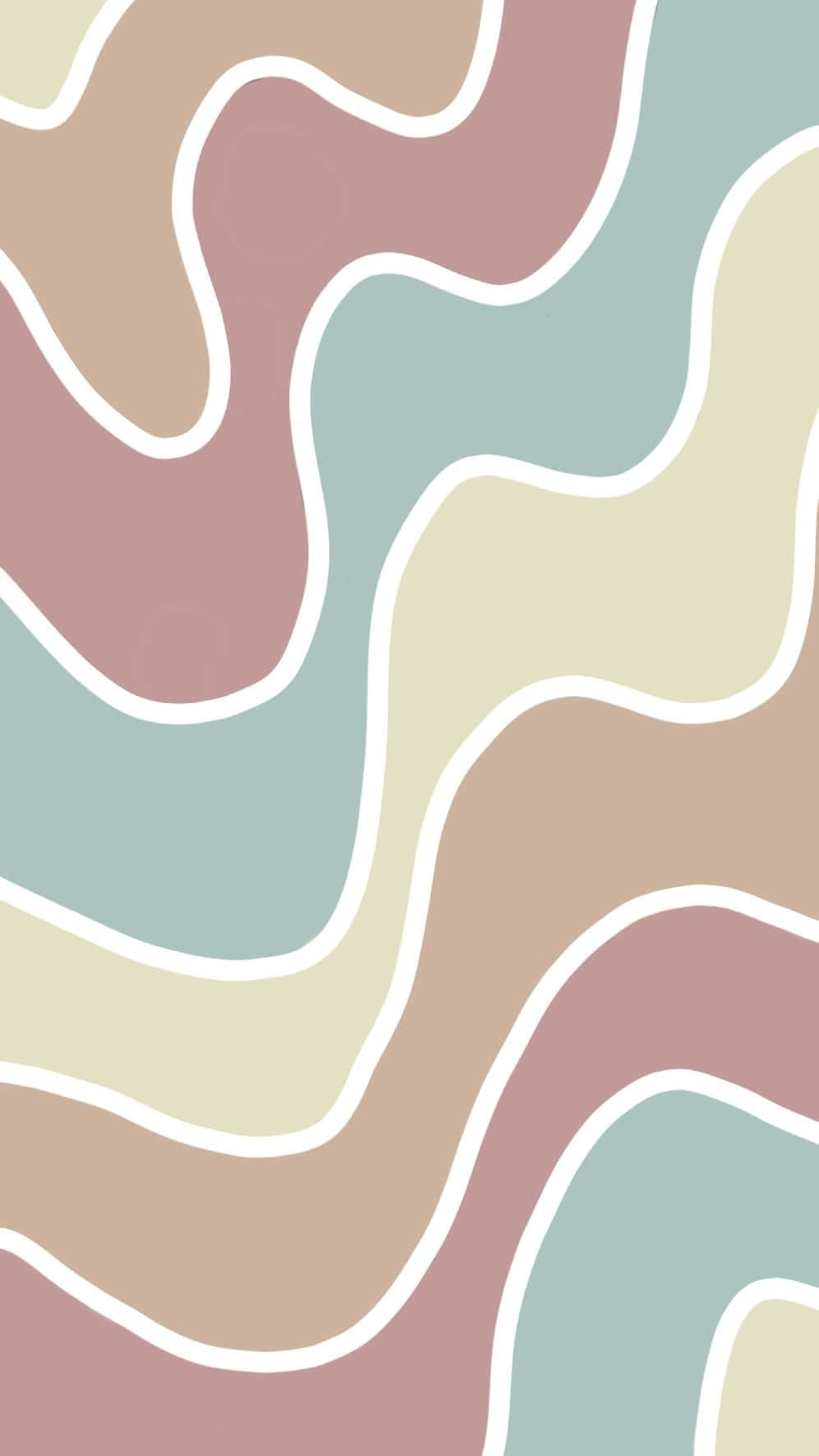 pastel, wavy lines, muted pink, HD Phone Wallpaper