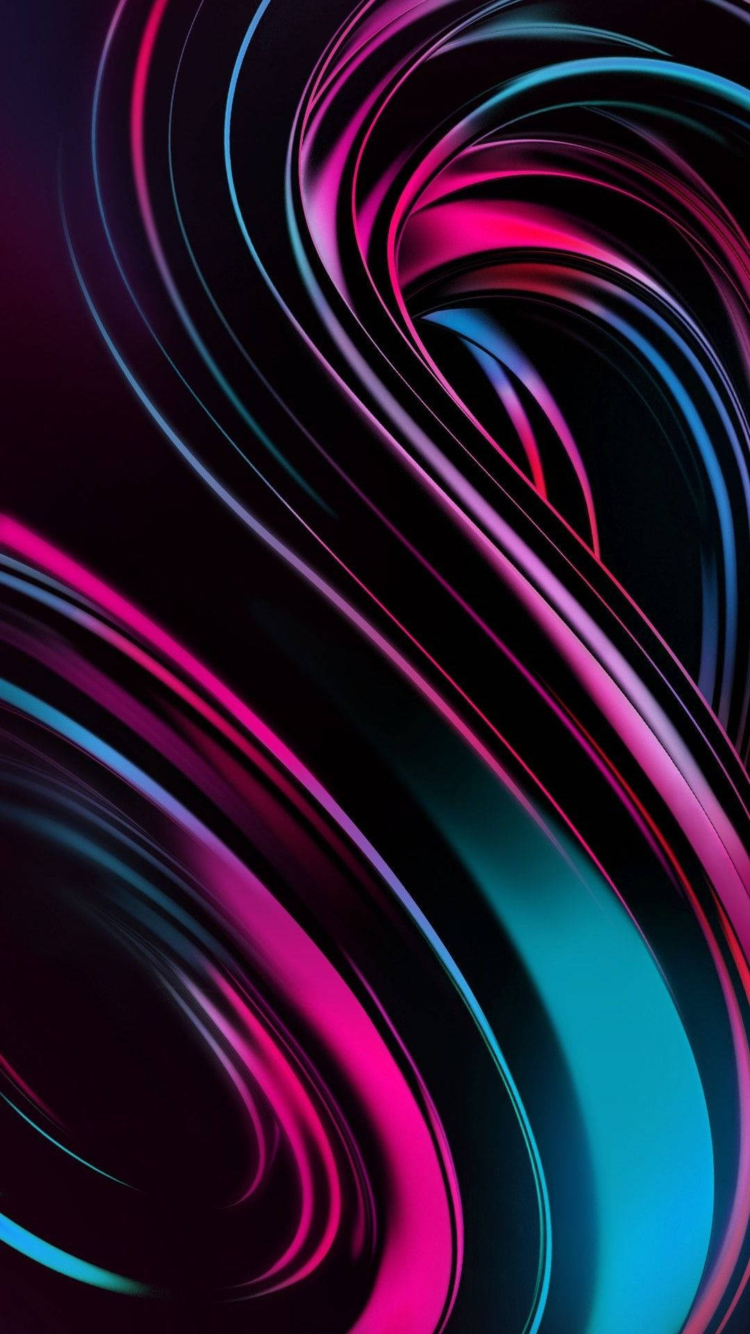 Colorful AMOLED, neon pink, cyan, Full HD Phone Wallpaper