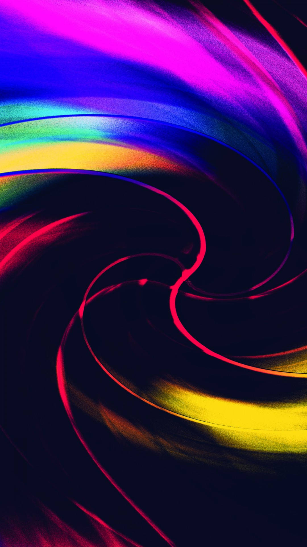 Colorful Amoled, neon swirls, purple, Full HD Phone Wallpaper