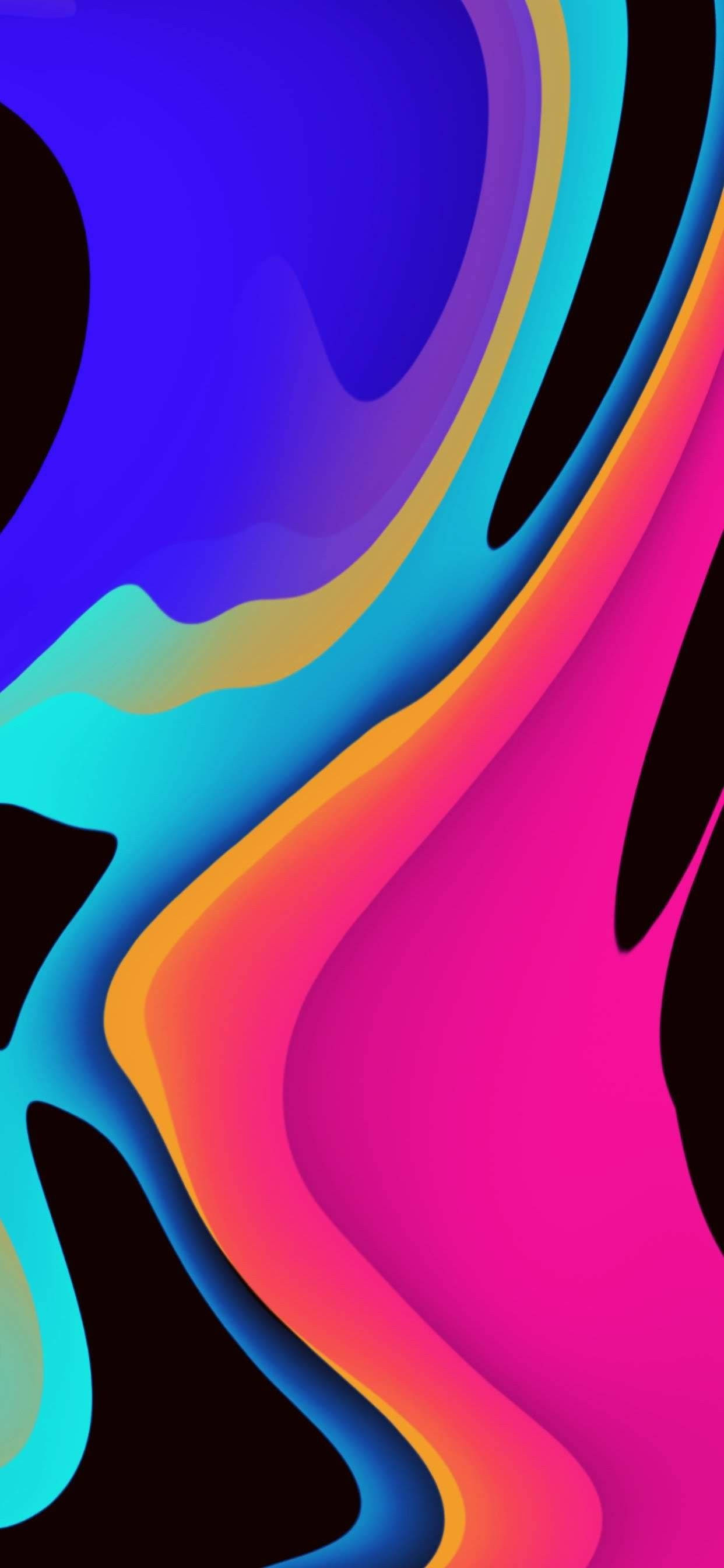 Colorful Amoled, blue, cyan, 2K Phone Wallpaper