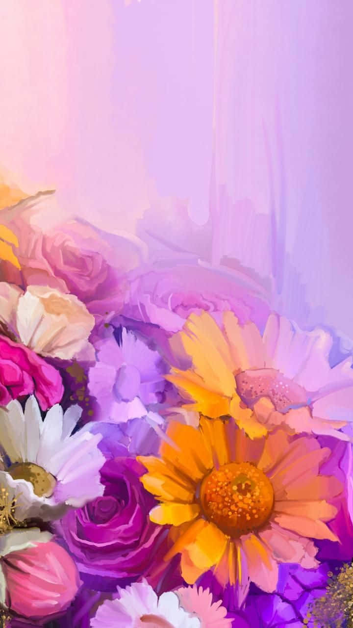 colorful flowers iphone, roses, daisies, HD Phone Wallpaper