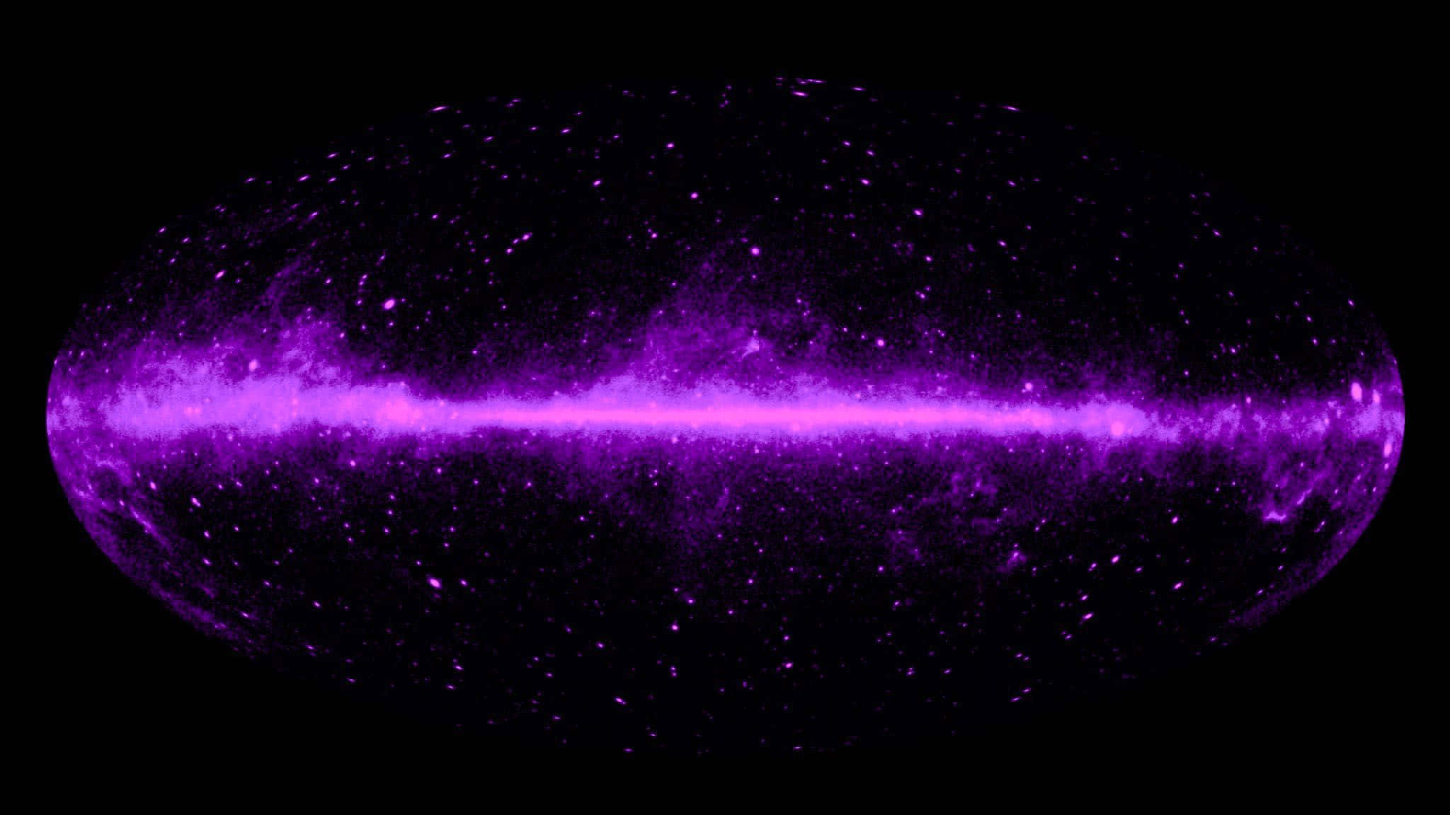 purple galaxy, black void, glowing stars, Full HD Desktop Wallpaper
