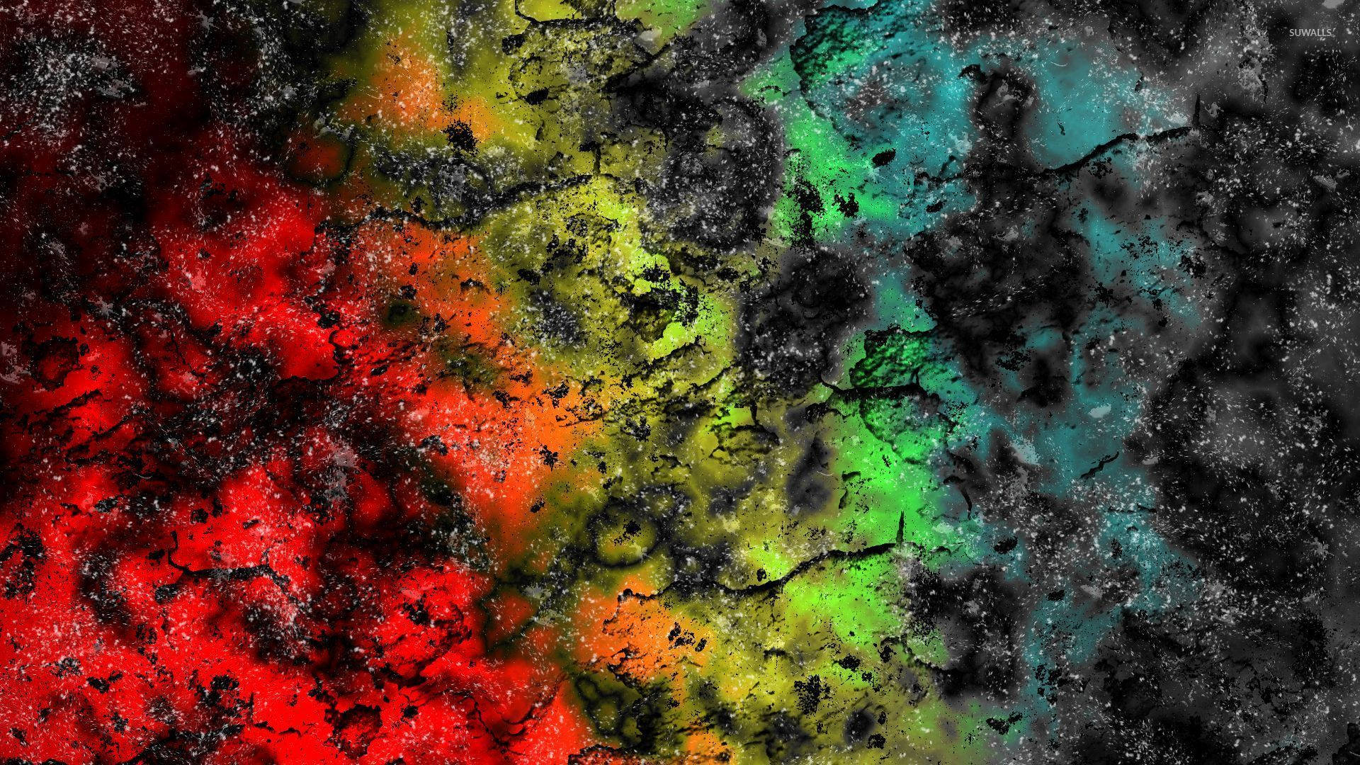 Colorful Galaxy, red, yellow, Full HD Desktop Wallpaper