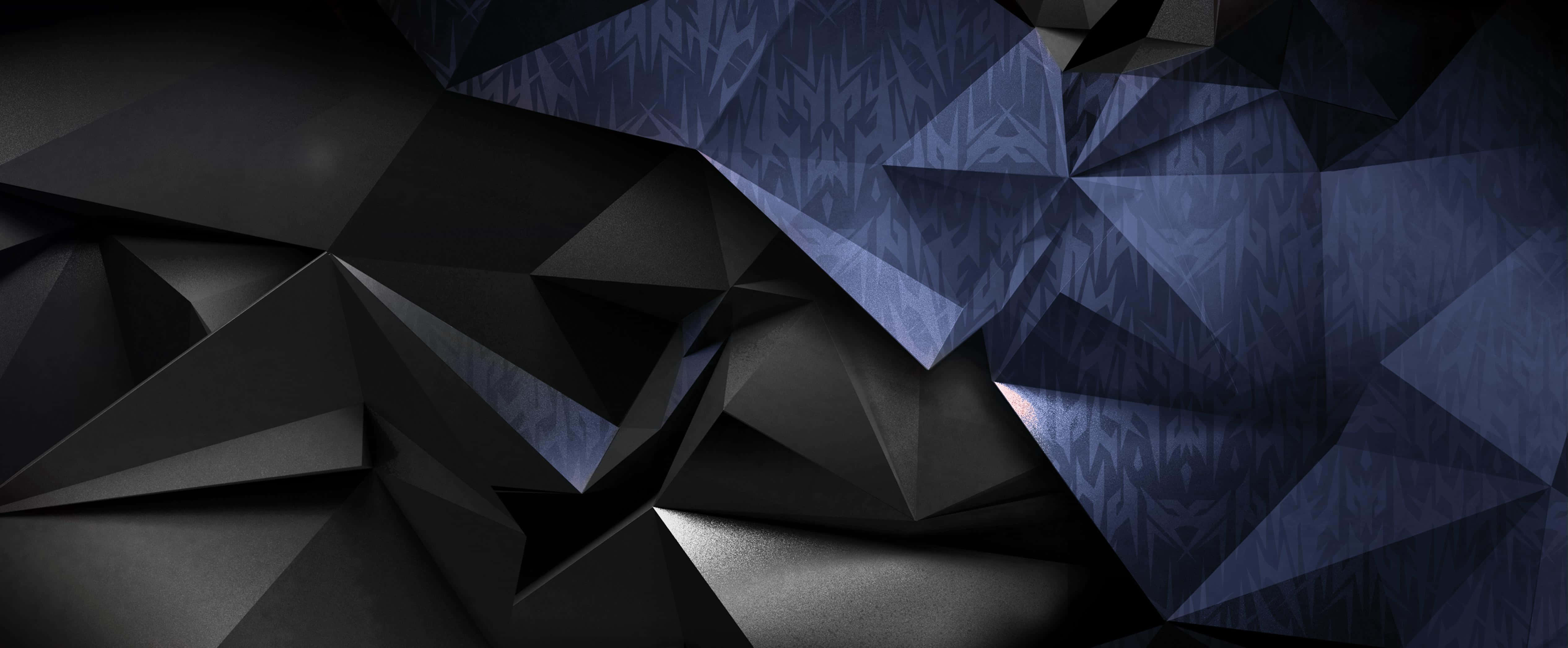 Colorful Gaming, dark abstract geometric wallpaper, sharp triangular facets, 4K Desktop Wallpaper