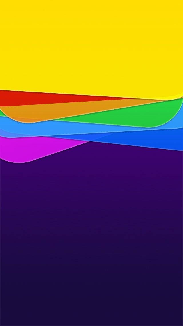 Vivid Colorful iPhone 5s, rainbow color bands, gradient purple background, SD Phone Wallpaper