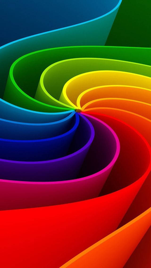rainbow swirls, colorful iPhone 5s, red, SD Phone Wallpaper