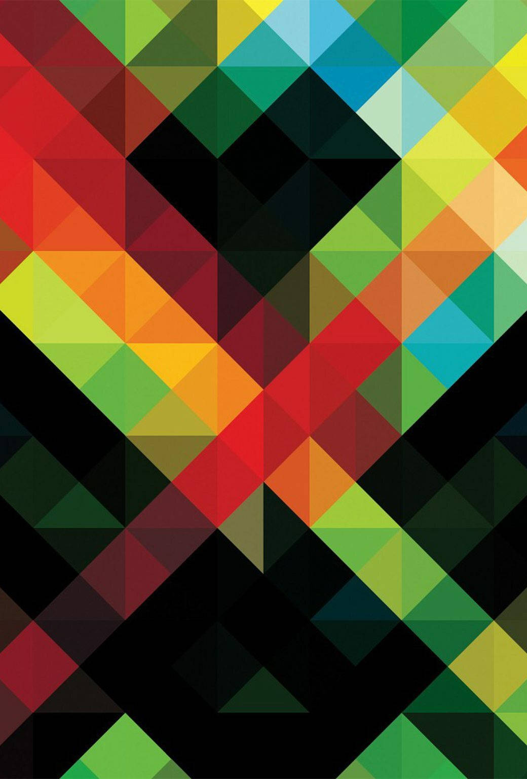 geometric art, colorful iPhone 5s, rainbow hues, HD Phone Wallpaper