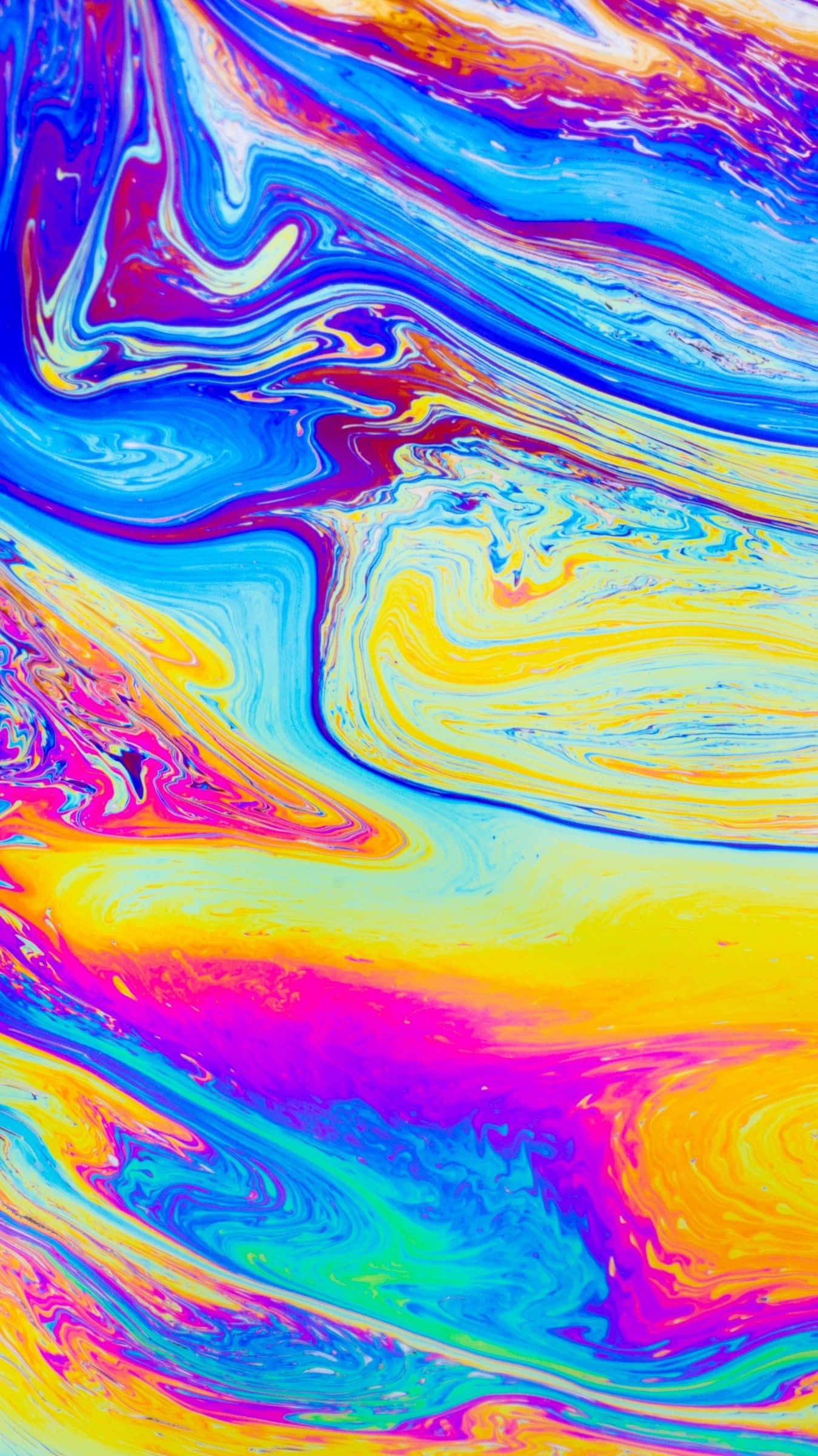 colorful iPhone, blue, yellow, Full HD Phone Wallpaper