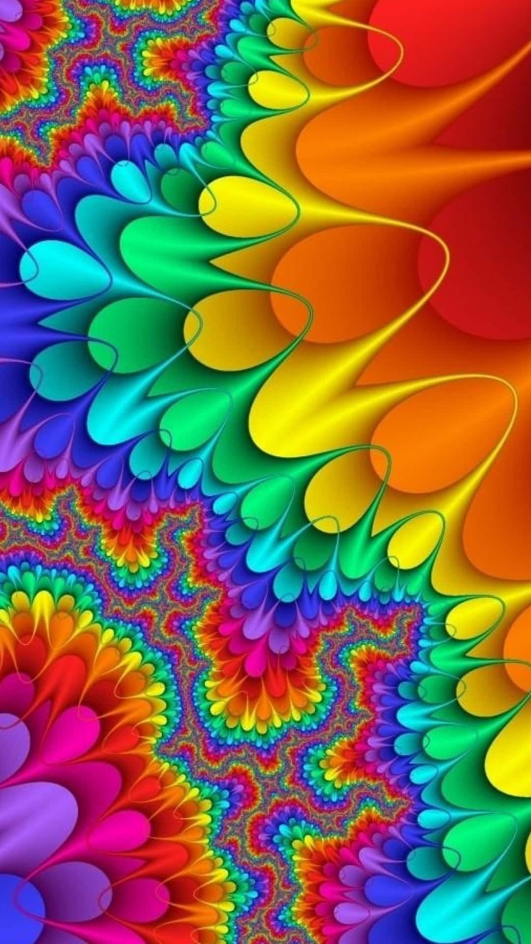 Colorful iPhone, rainbow explosion, psychedelic colors, Full HD Phone Wallpaper