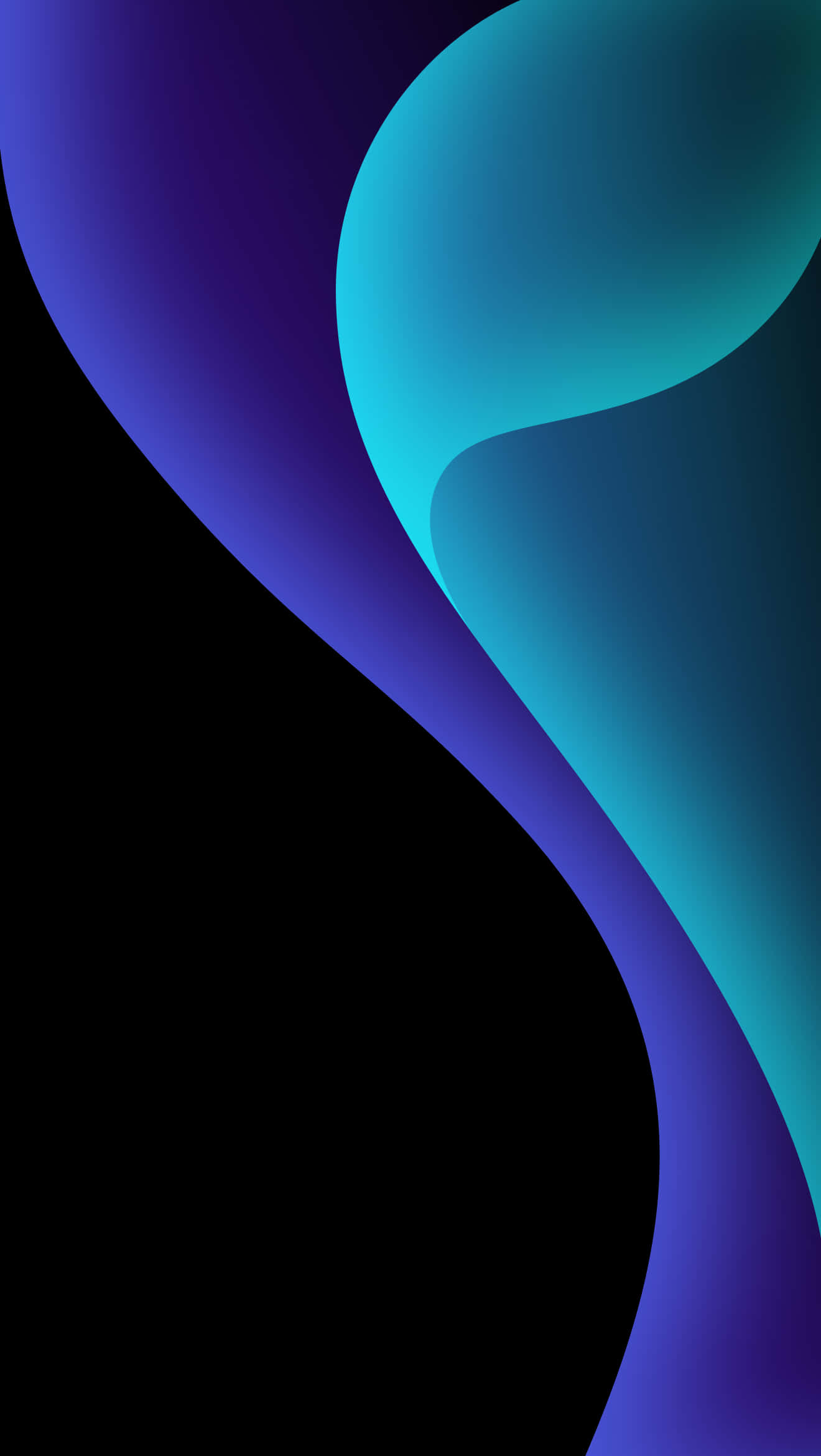 OLED display, vibrant blue, purple abstract curves, Full HD Phone Wallpaper