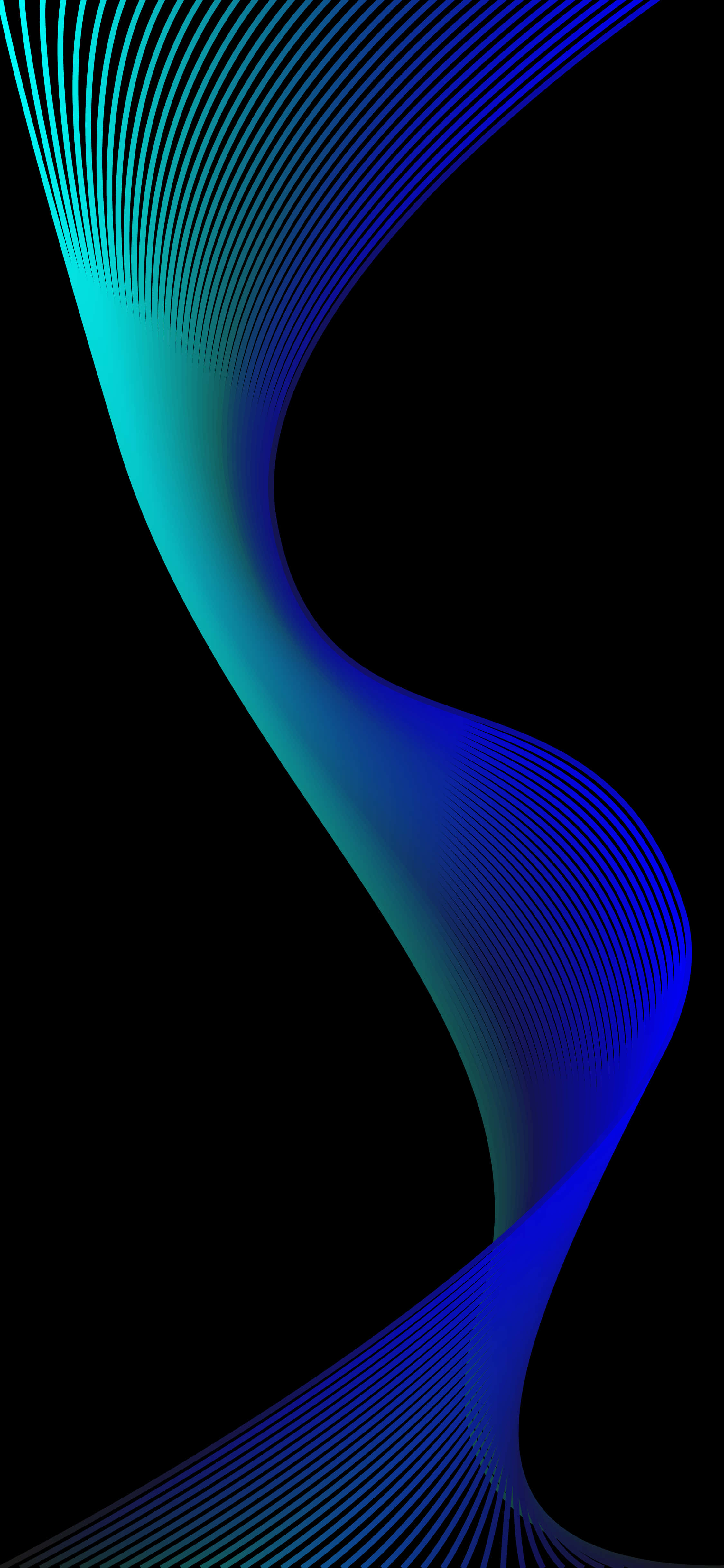 OLED Display, glowing blue, teal lines, 4K Phone Wallpaper