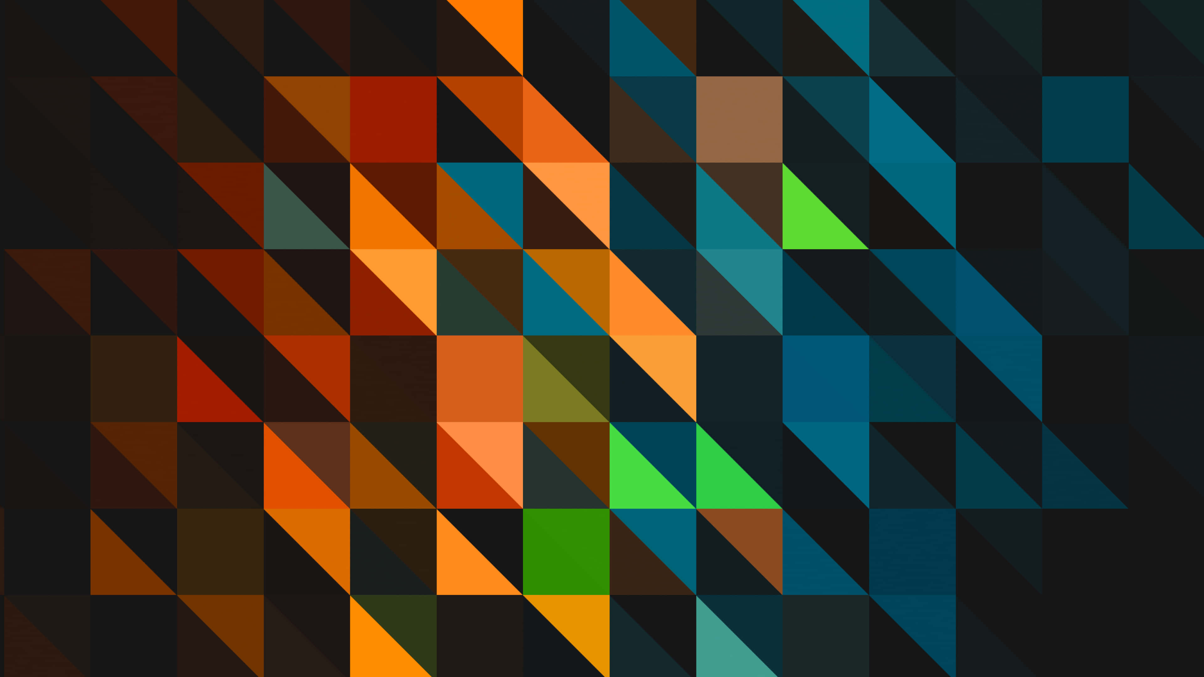 colorful pattern, geometric triangles, warm and cool tones, 4K Desktop Wallpaper