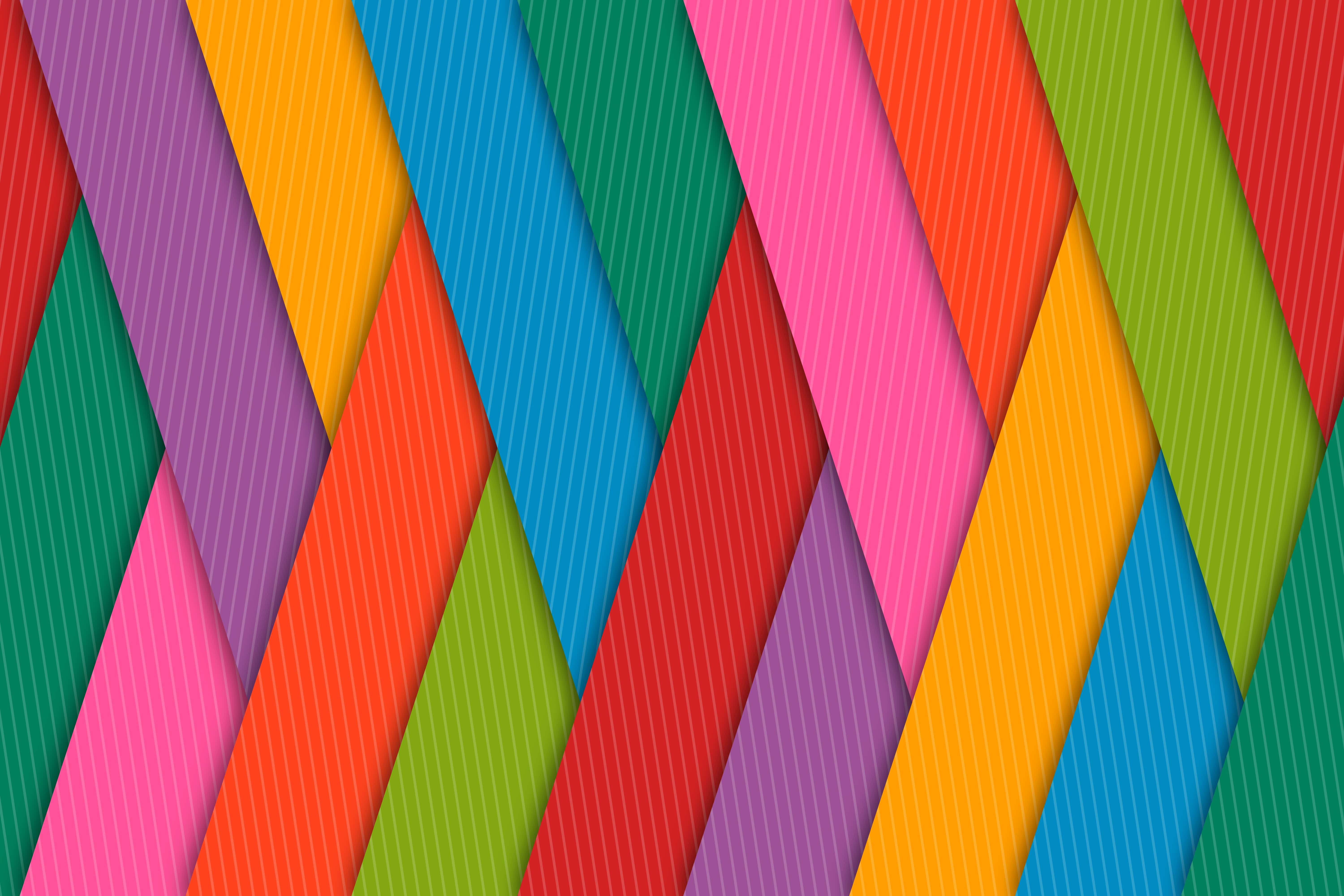 colorful pattern, diagonal stripes, rainbow colors, 5K Desktop Wallpaper
