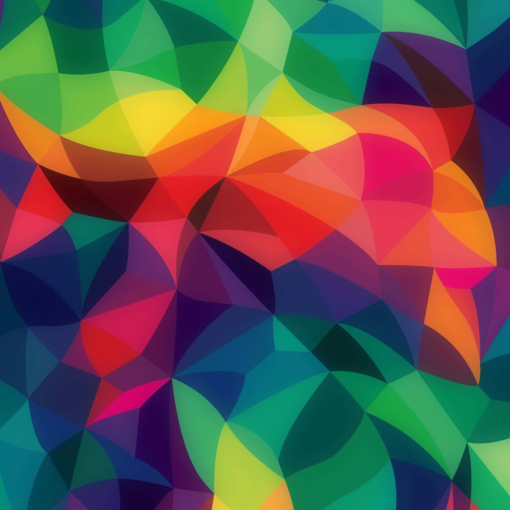 colorful pattern, abstract geometric pattern, triangles, Full HD Desktop Wallpaper
