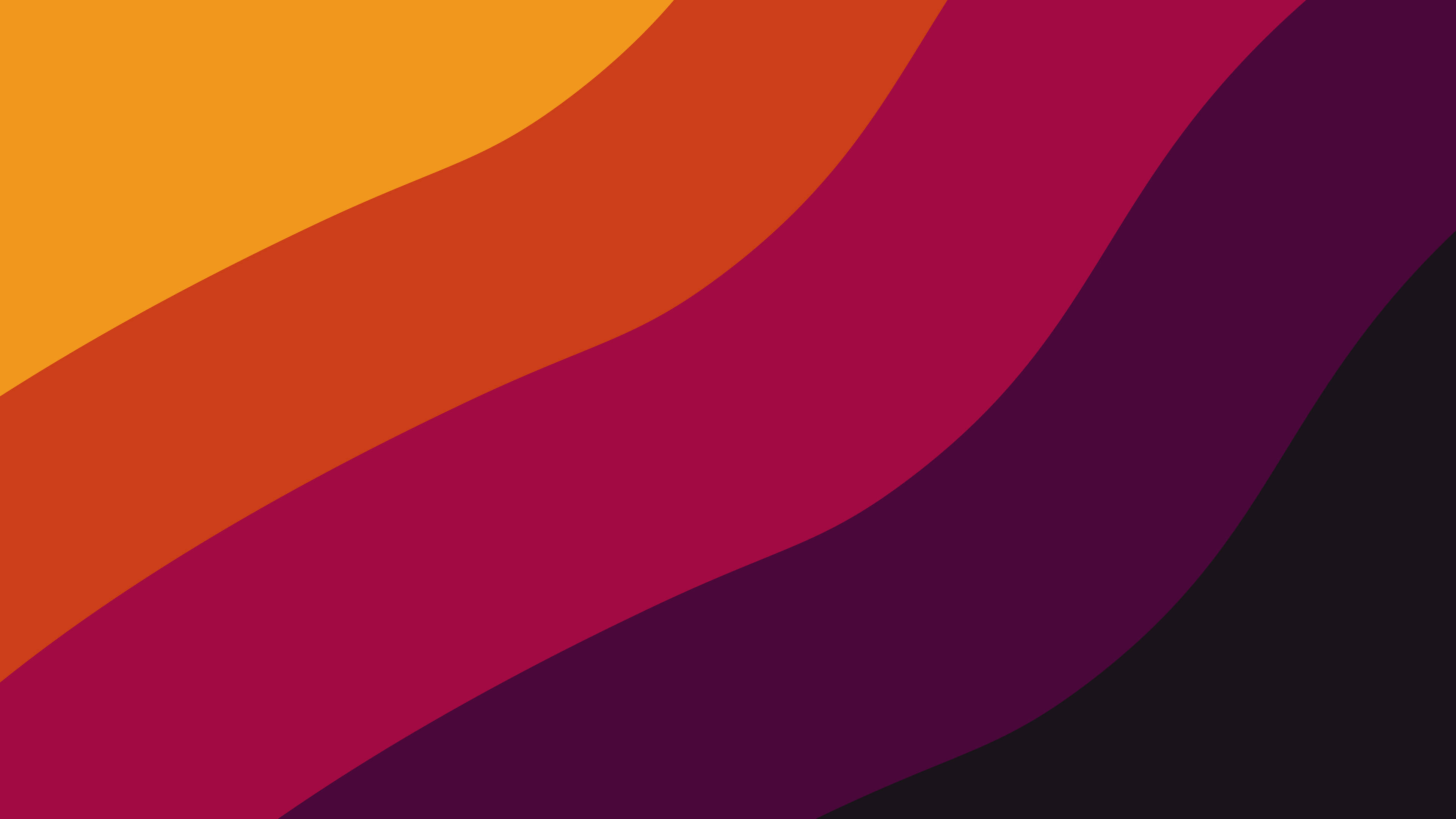 minimalist waves of color background, warm orange, deep purple, 4K Desktop Wallpaper