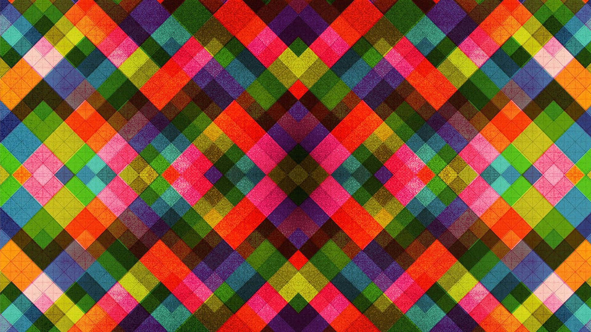colorful pattern, geometric pattern, overlapping colorful diamonds, Full HD Desktop Wallpaper