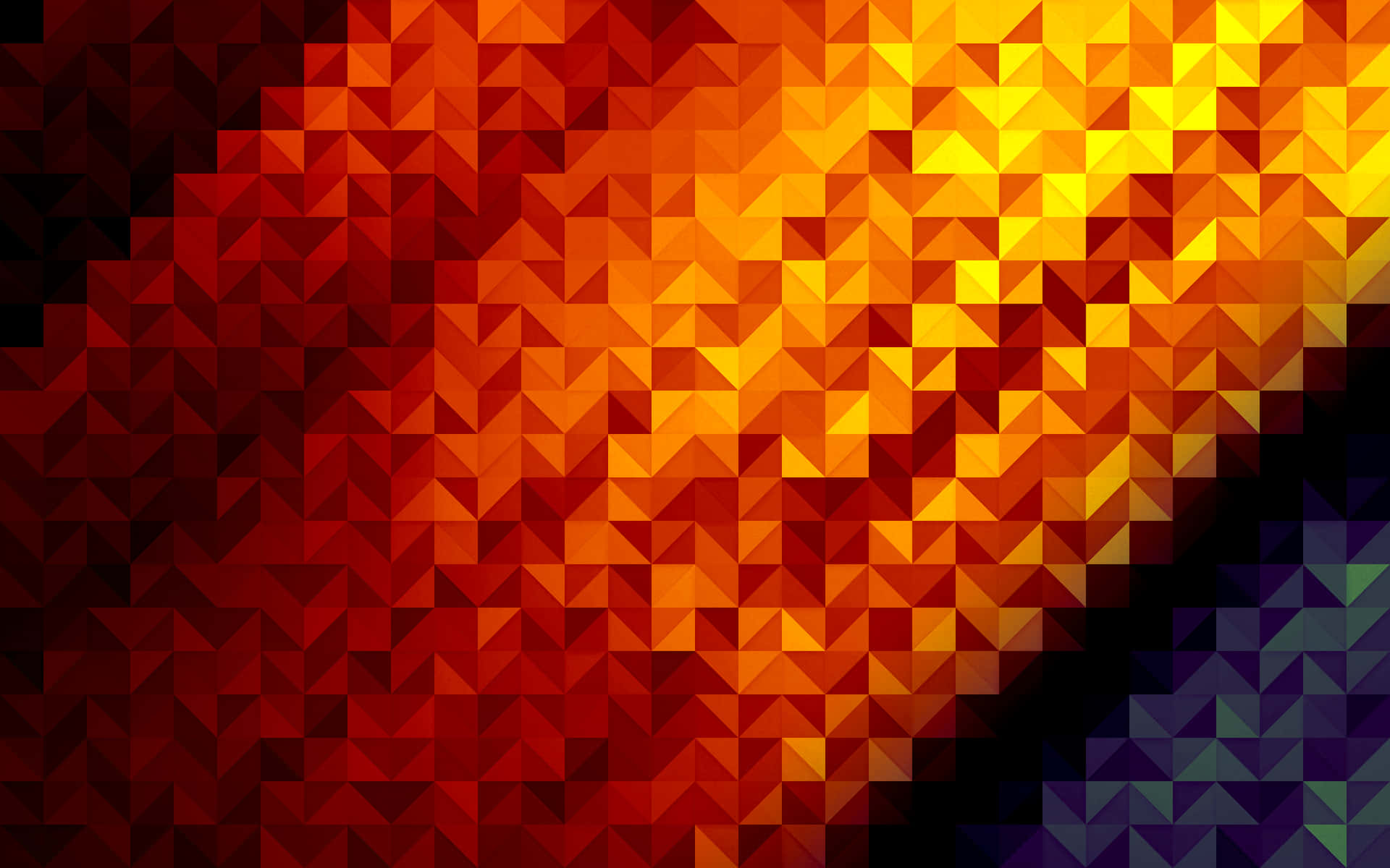 Colorful Pattern, glowing triangles, deep red, Full HD Desktop Wallpaper