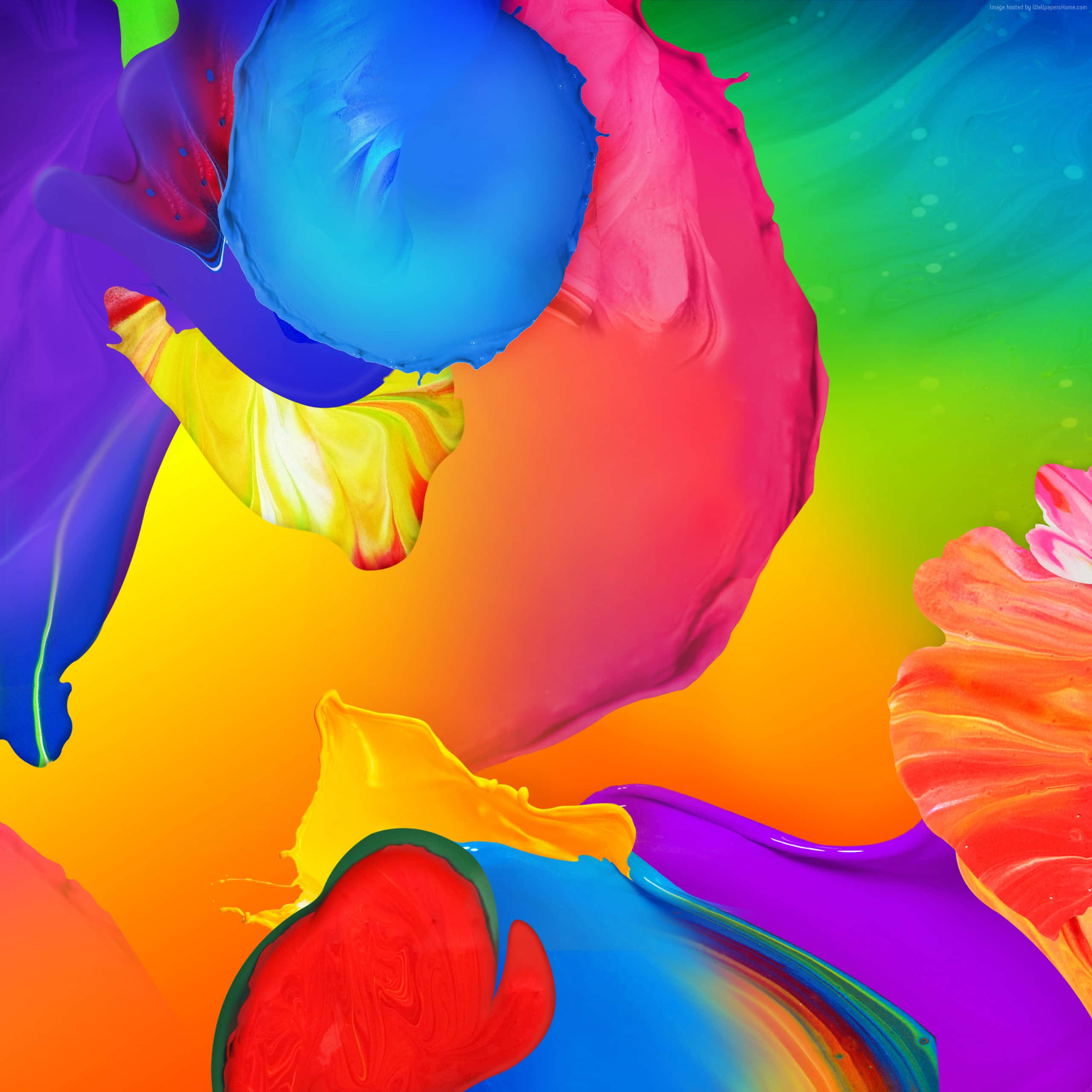 Colorful Pattern, electric blues, pinks, 2K Desktop Wallpaper