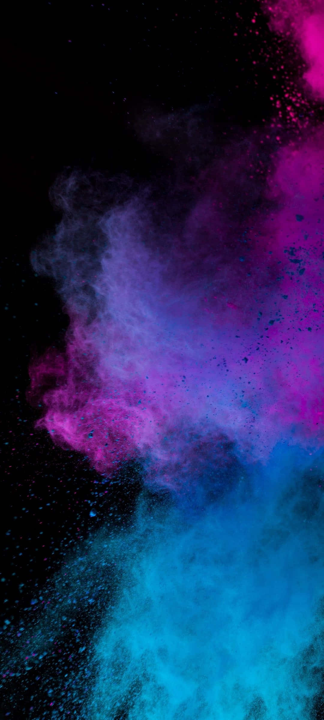 Colorful Smoke, pink, cyan, Full HD Phone Wallpaper