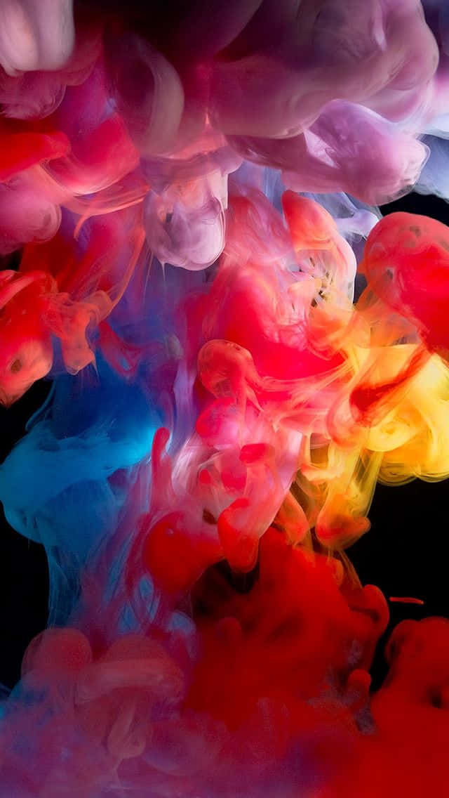 Colorful Smoke, red, blue, SD Phone Wallpaper