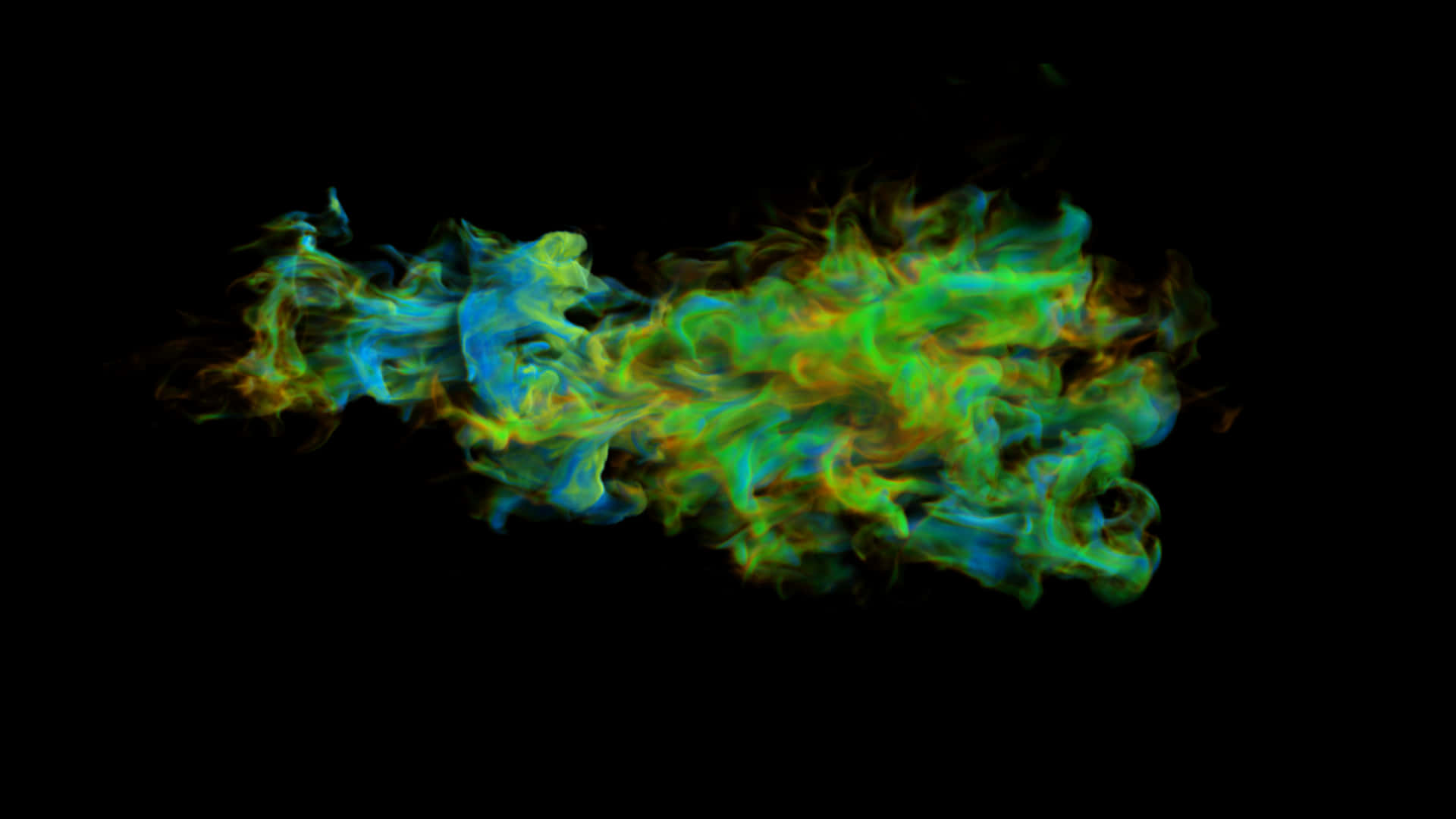 Colorful Smoke, neon flames, electric blue, Full HD Desktop Wallpaper