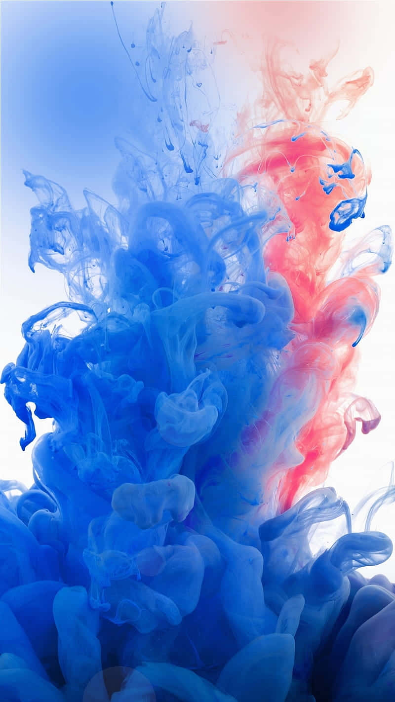 blue, red ink, vibrant blue, HD Phone Wallpaper