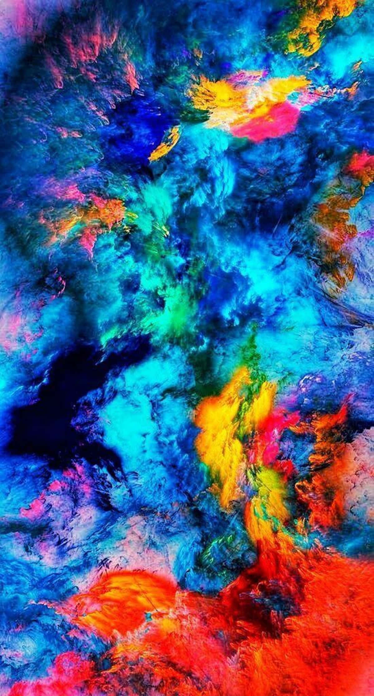 electric blue, pink, yellow, Full HD Phone Wallpaper