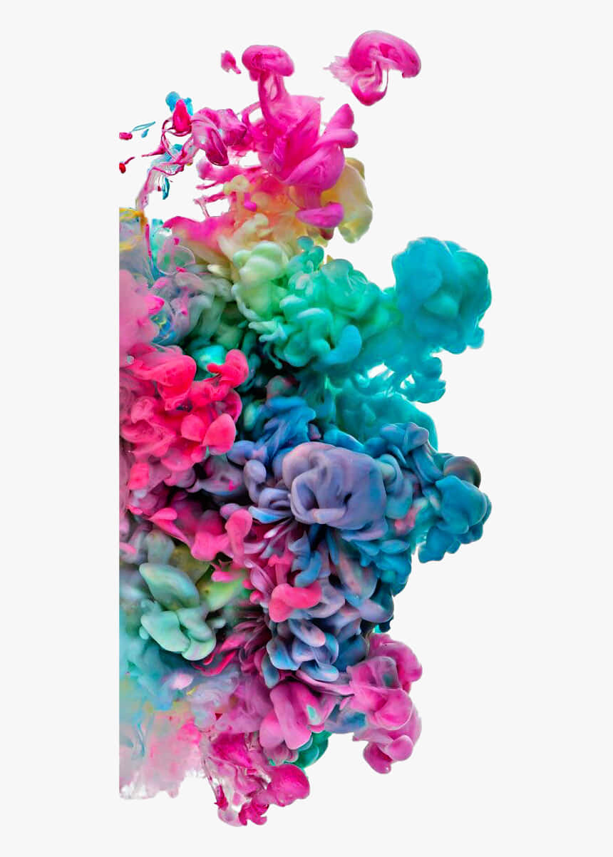 Colorful Smoke, vivid plume, pink, SD Phone Wallpaper