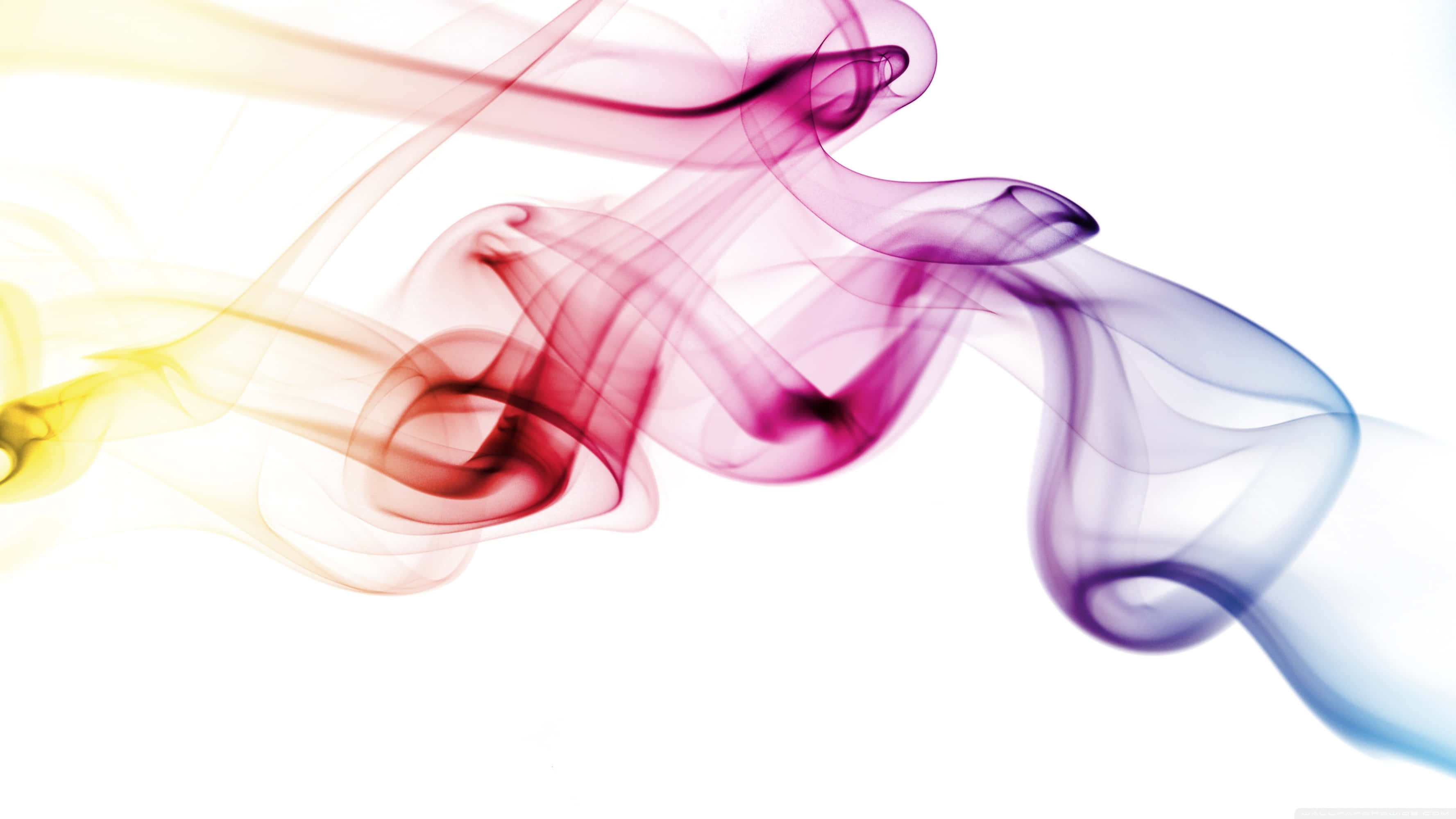 colorful smoke, rainbow smoke, white background, 2K Desktop Wallpaper