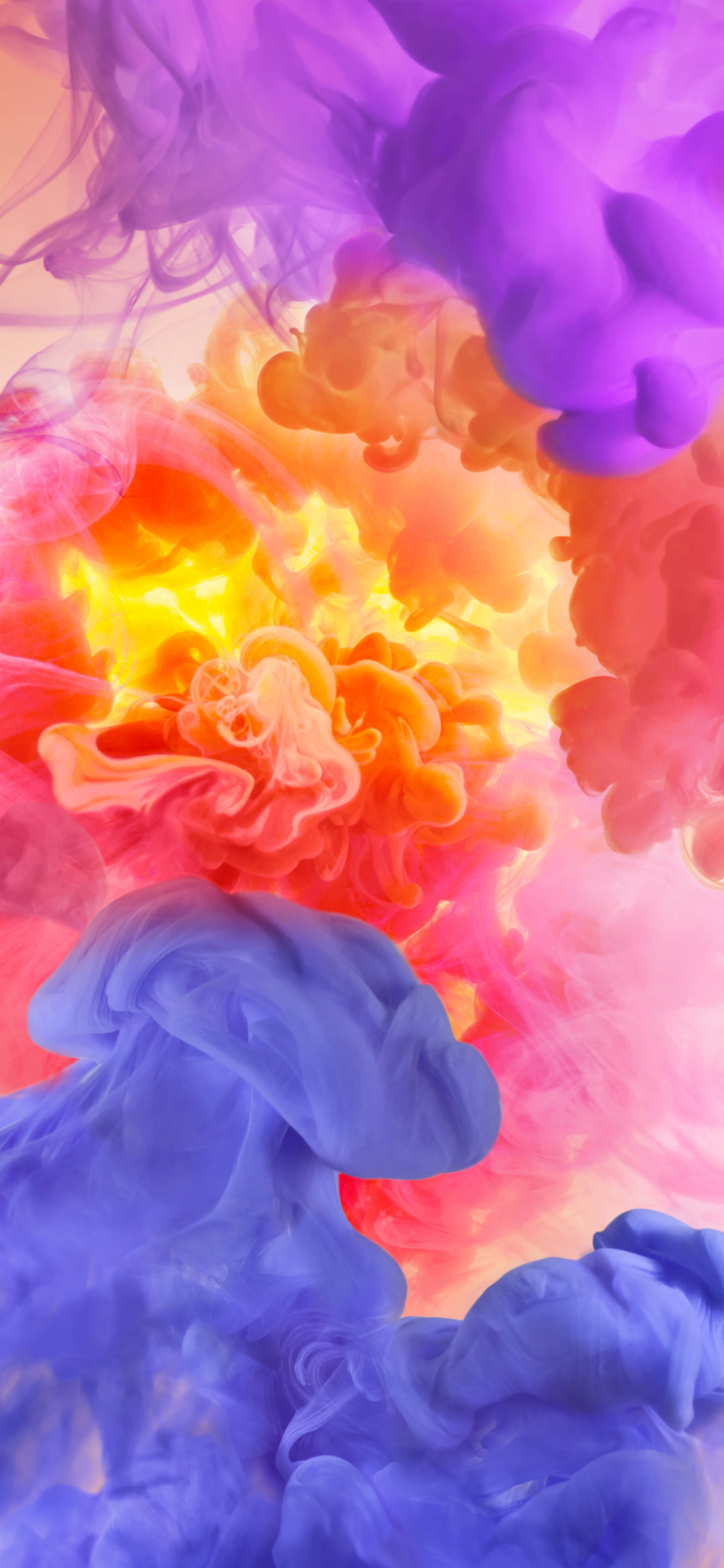 Colorful Smoke, purple, blue, 5K Phone Wallpaper
