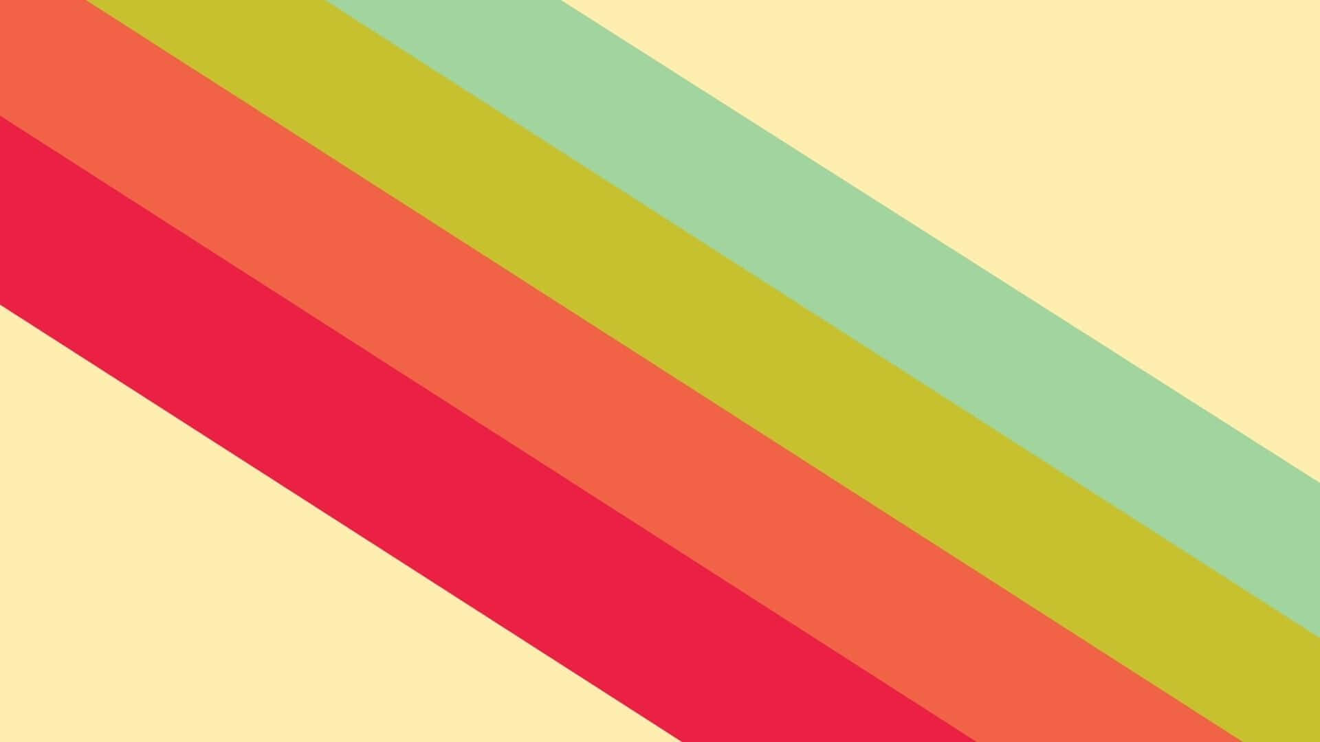 pastel striped, coral yellow, green, Full HD Desktop Wallpaper