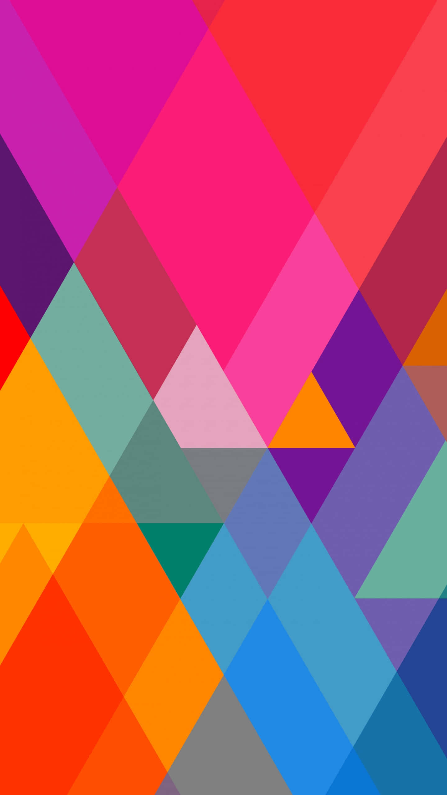 colorful geometric pattern, overlapping colorful triangles, gradient hues, 2K Phone Wallpaper