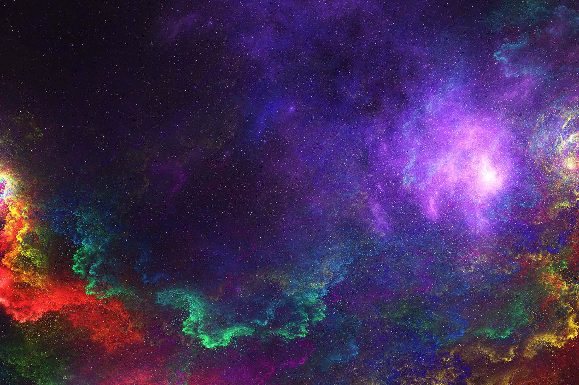 Colorful Space, cosmic nebula, purple, Full HD Desktop Wallpaper