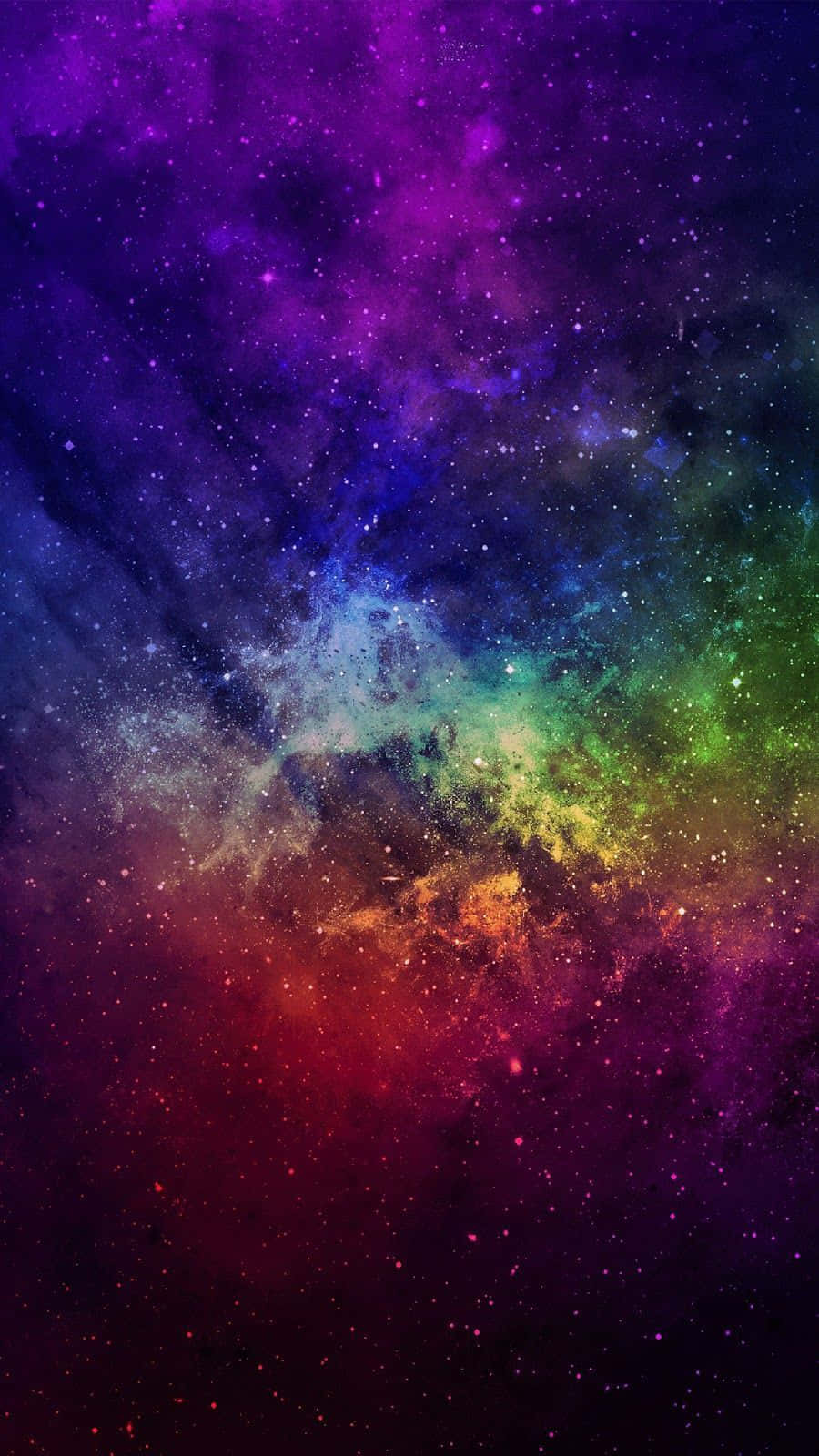 Colorful Space, cosmic nebula, purple blue green and red hues, HD Phone Wallpaper