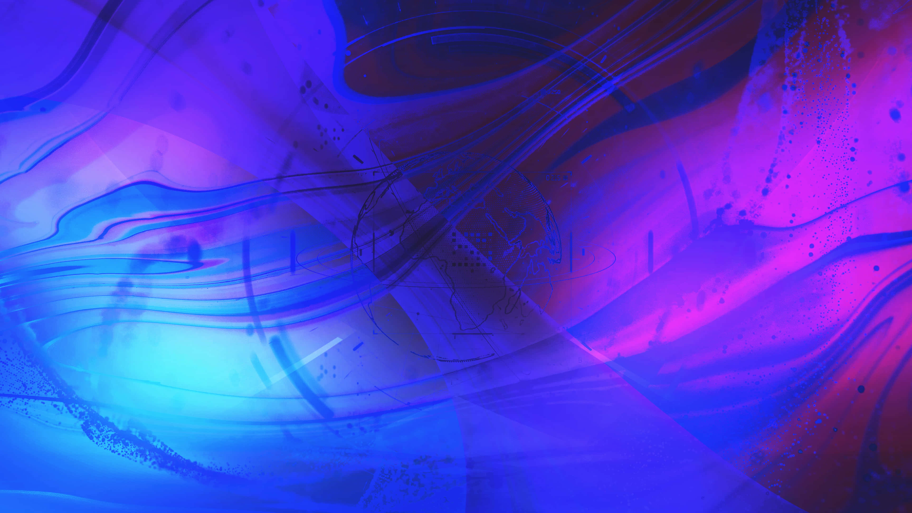 electric blue, magenta, glowing streaks, 4K Desktop Wallpaper