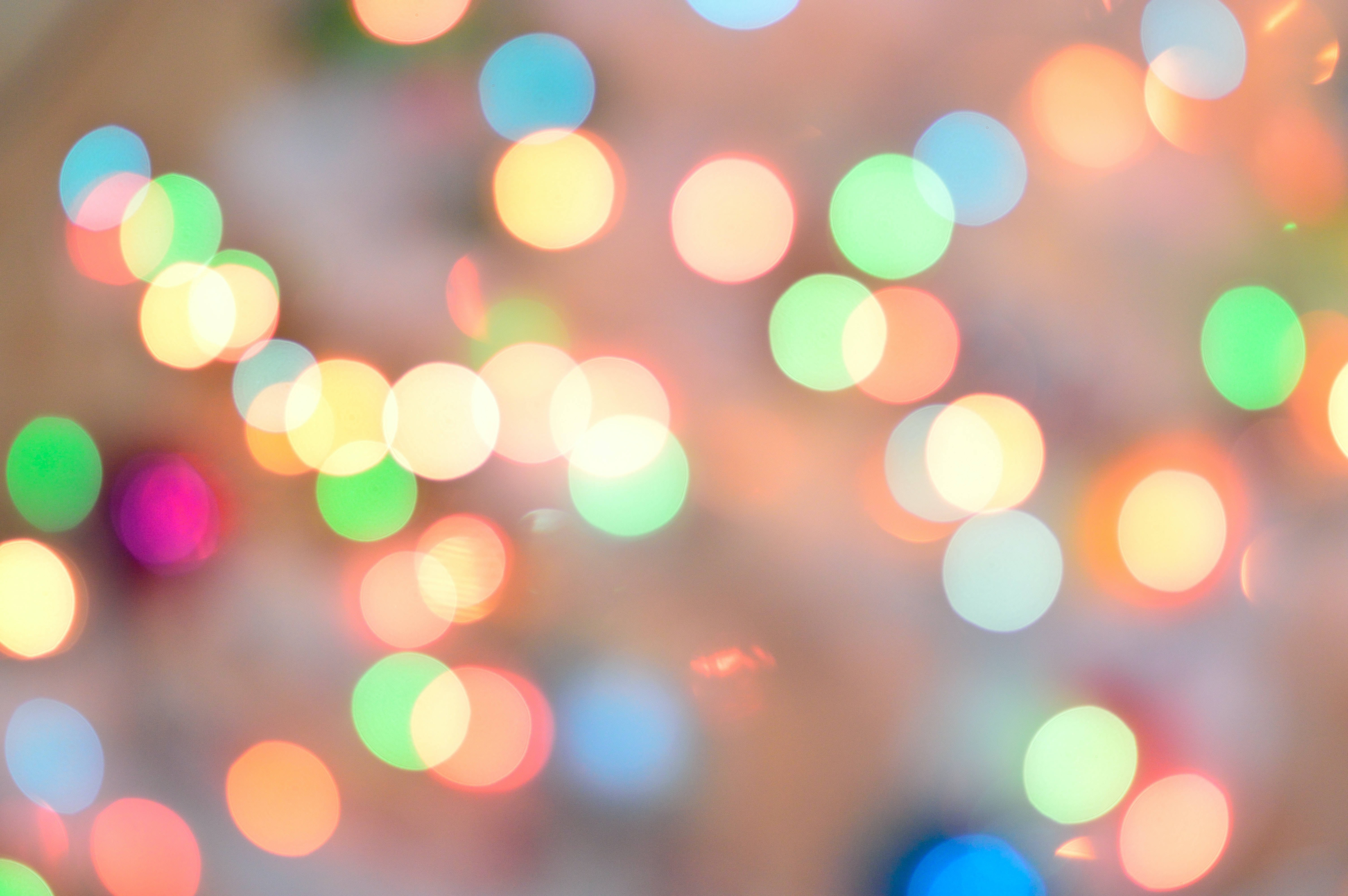 bokeh, colorful lights, warm pastel tones, 5K Desktop Wallpaper