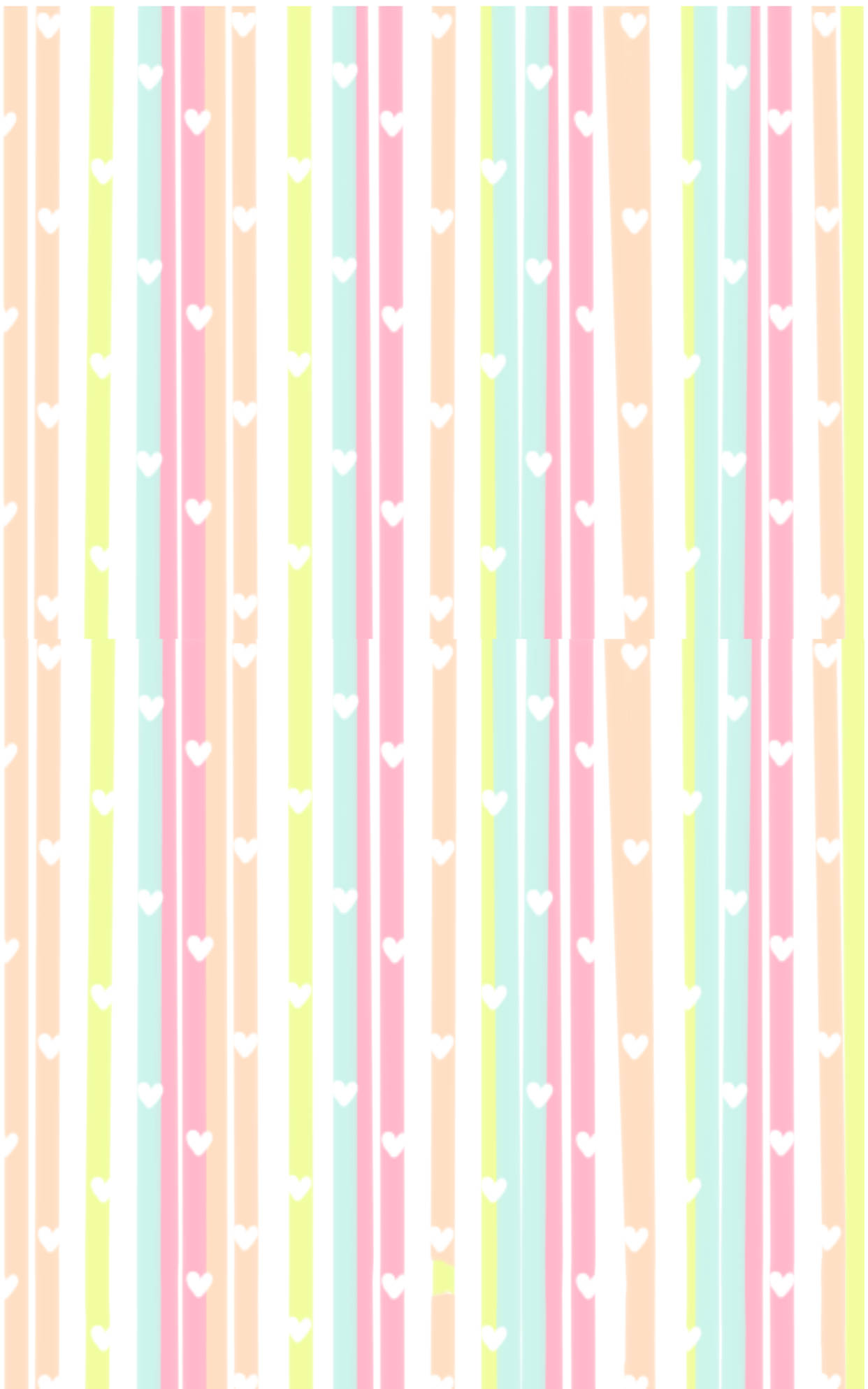 pastel colors, vertical stripes, white hearts, Full HD Phone Wallpaper