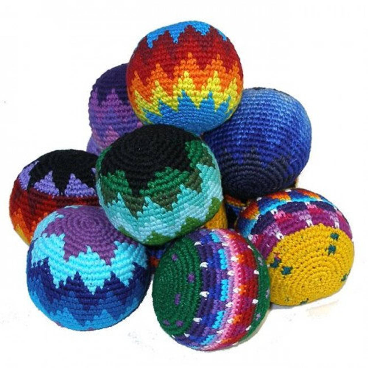 hacky sack, crochet, rainbow hues, HD Desktop Wallpaper