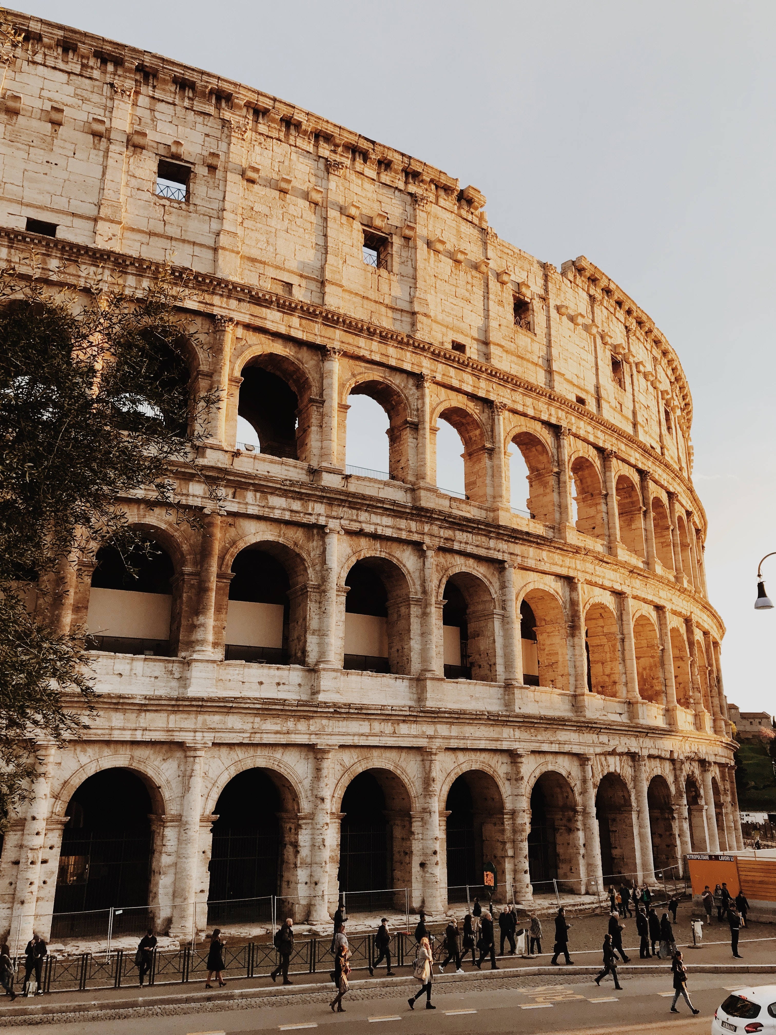 Colosseum, brown aesthetic, cropped, 4K Phone Wallpaper