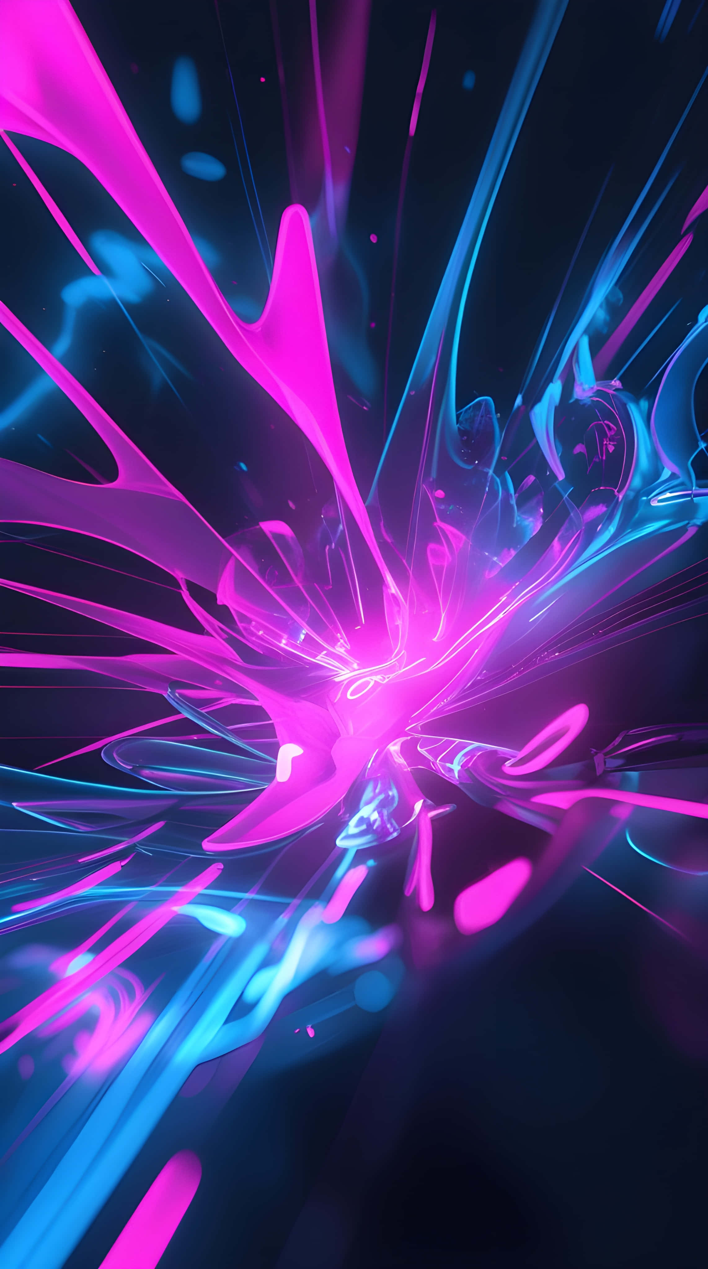neon pink, cyan, liquid energy, 4K Phone Wallpaper