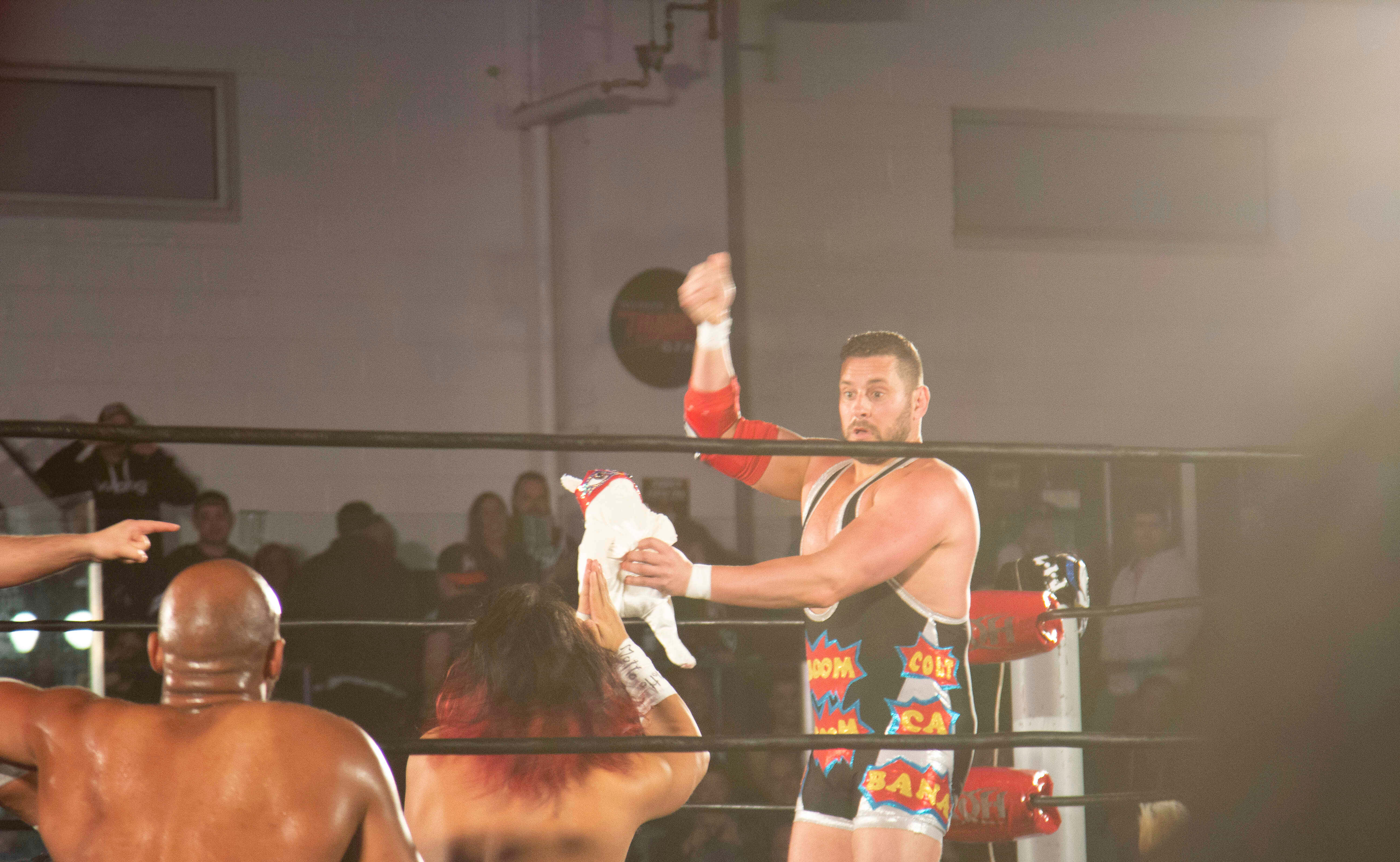 Colt Cabana, black and red outfit, white towel, 5K Desktop Wallpaper