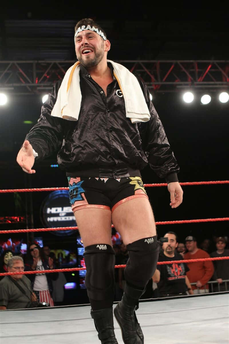 Colt Cabana, wrestling ring entrance, black satin jacket, SD Phone Wallpaper