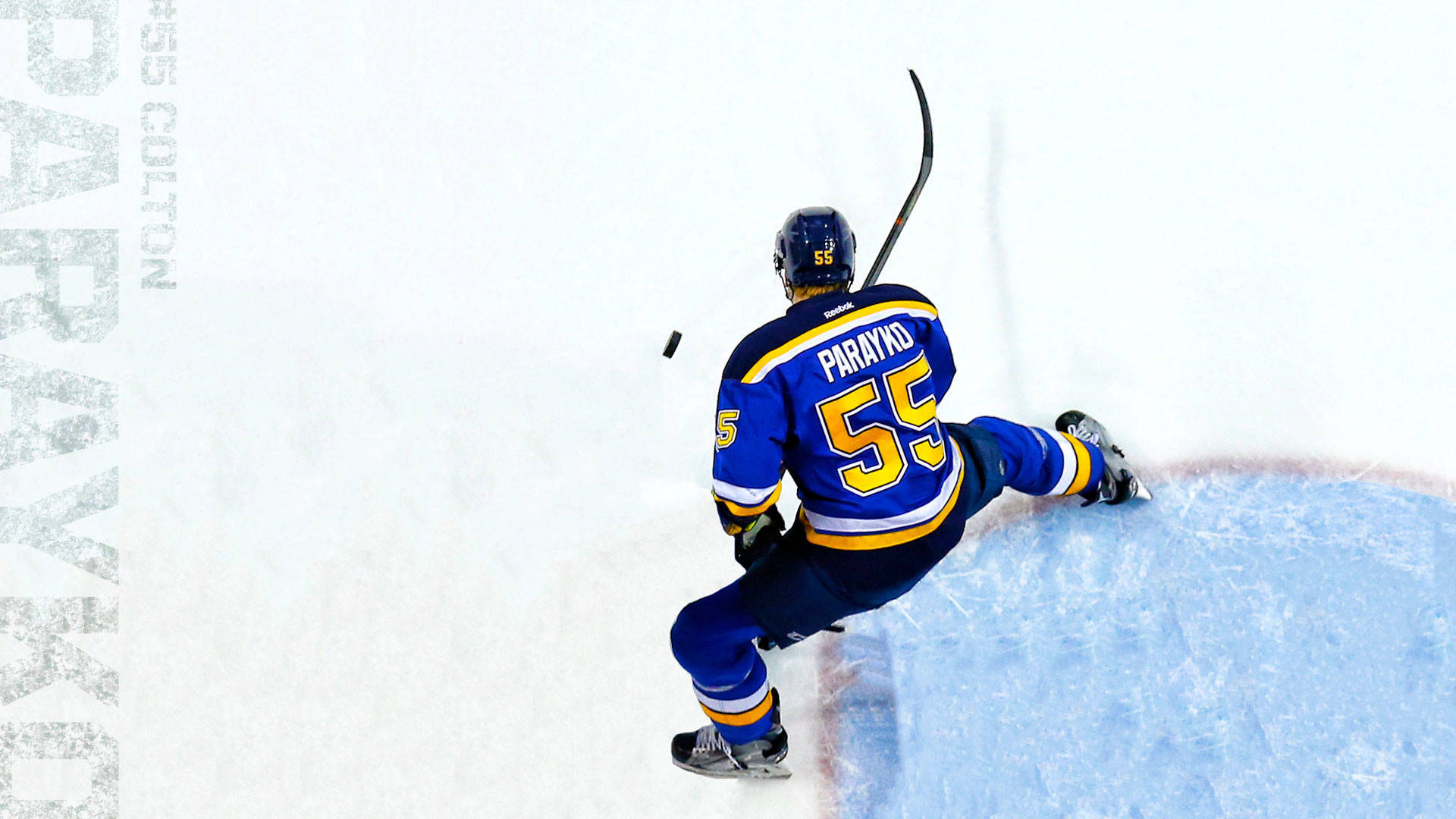 Colton Parayko, number 55, blue and gold uniform, Full HD Desktop Wallpaper