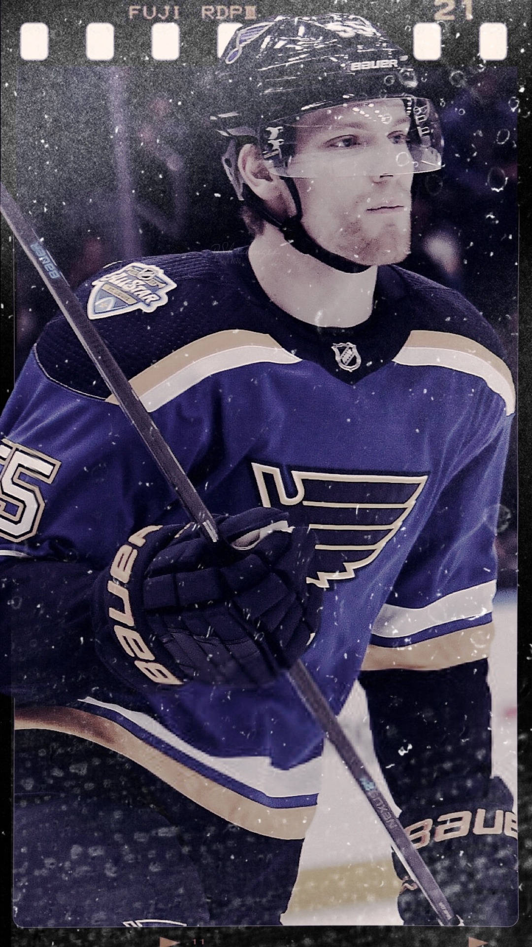 Colton Parayko, blue and gold jersey, hockey player, Full HD Phone Wallpaper