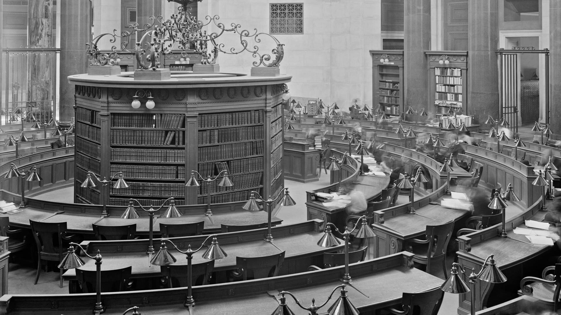 Columbia University, library, 1900s, Full HD Desktop Wallpaper