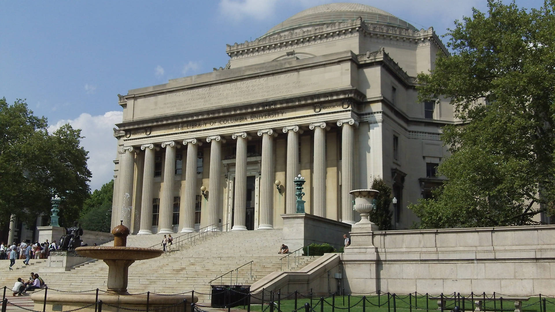 Columbia University, library, neoclassical, Full HD Desktop Wallpaper